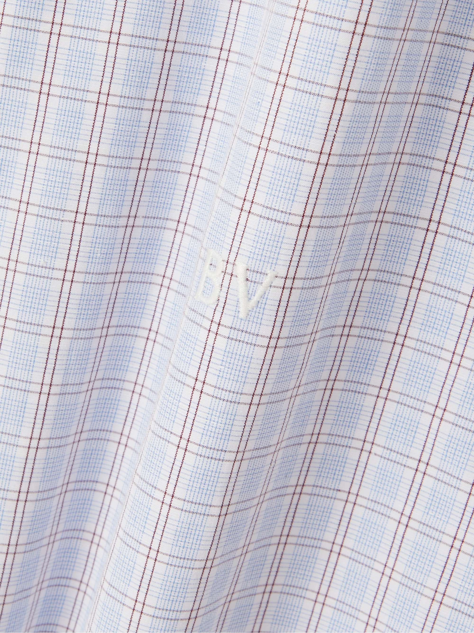 Checked cotton and linen-blend shirt view