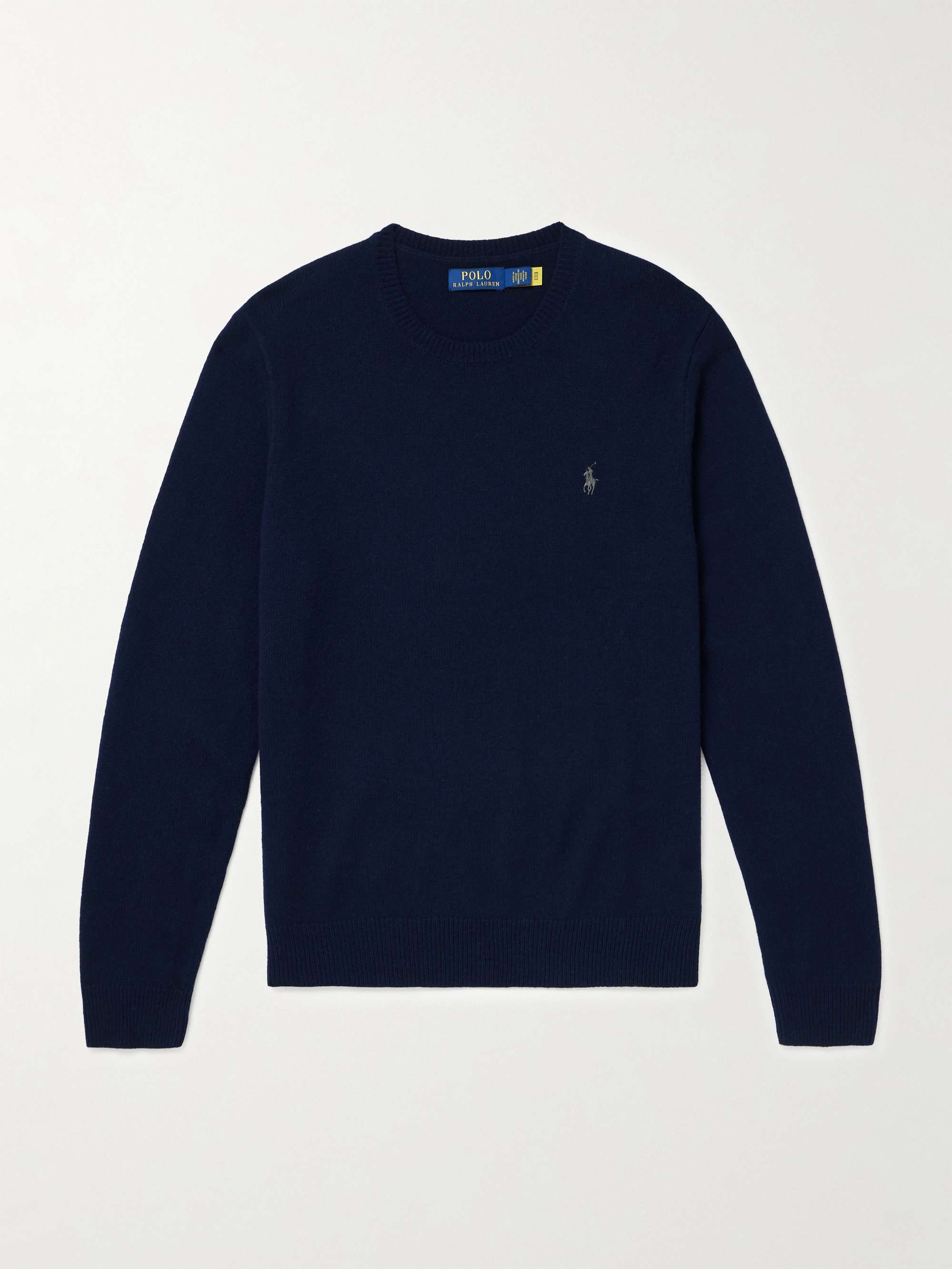 Logo-Embroidered Wool and Cotton-Blend Sweater view