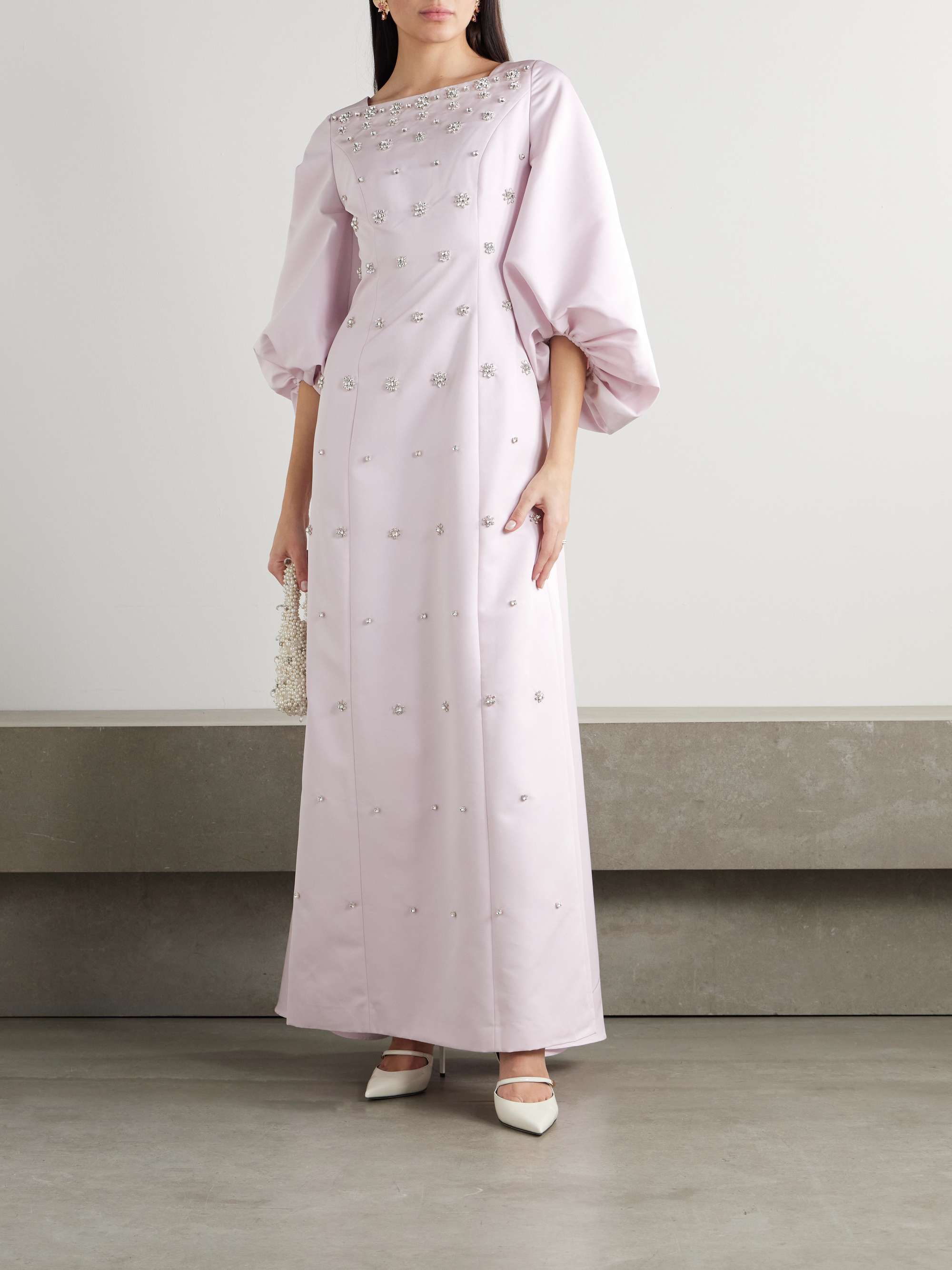 Salma crystal-embellished faille gown view