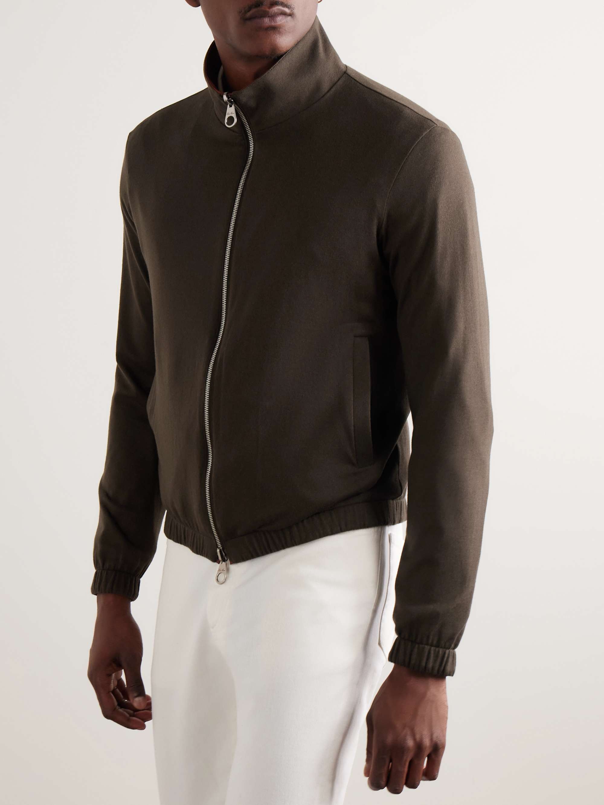 Reversible Padded Windmate® Storm System® Nylon and Cashmere Blouson Jacket view