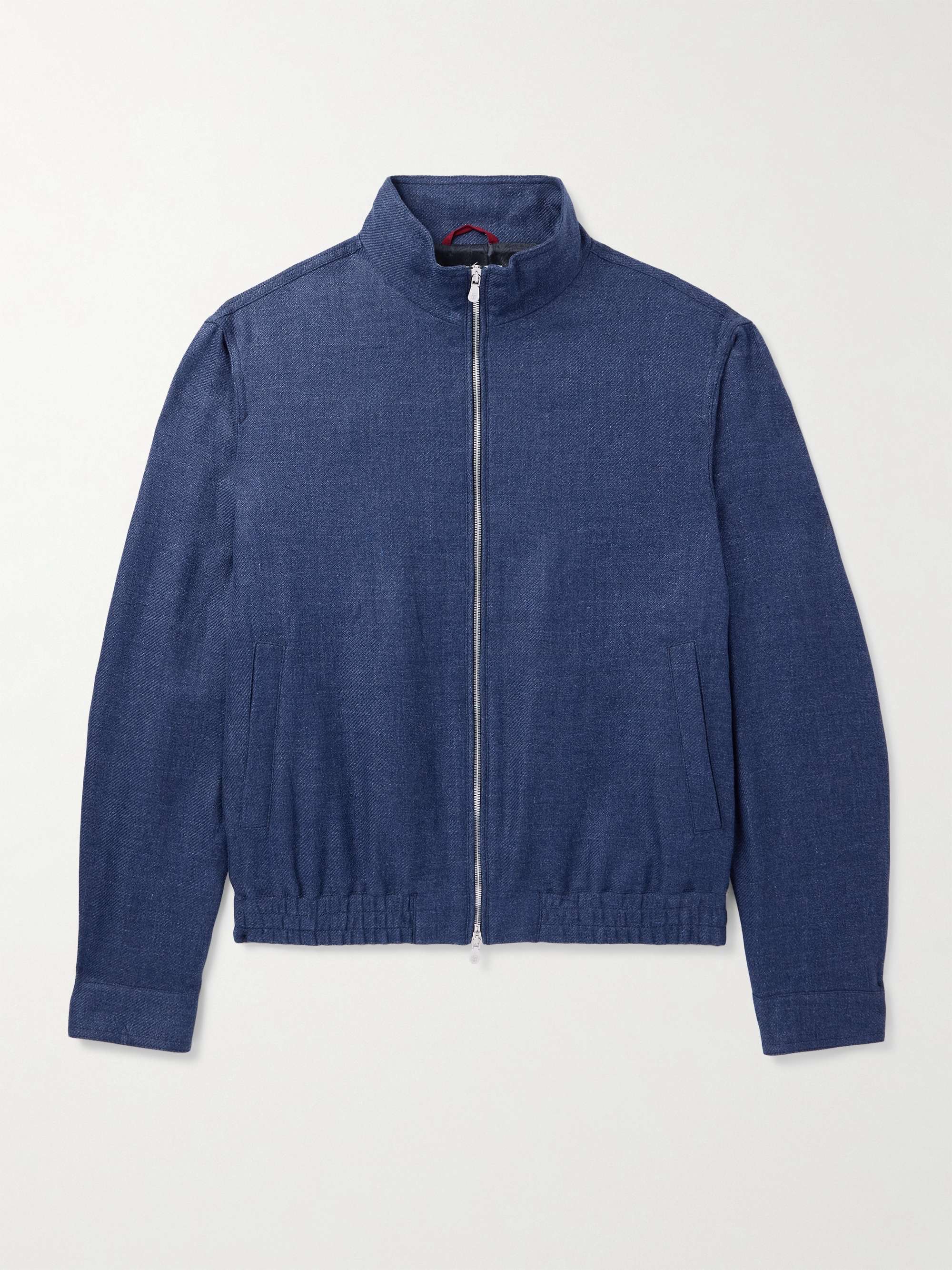 Linen, Wool and Silk-Blend Bomber Jacket view