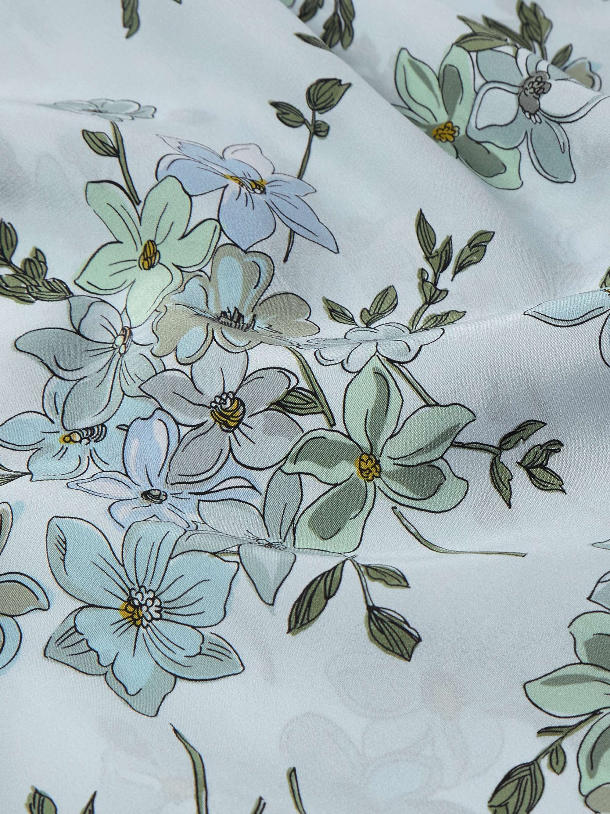 Slim-Fit Floral-Print Silk-Crepe Shirt view