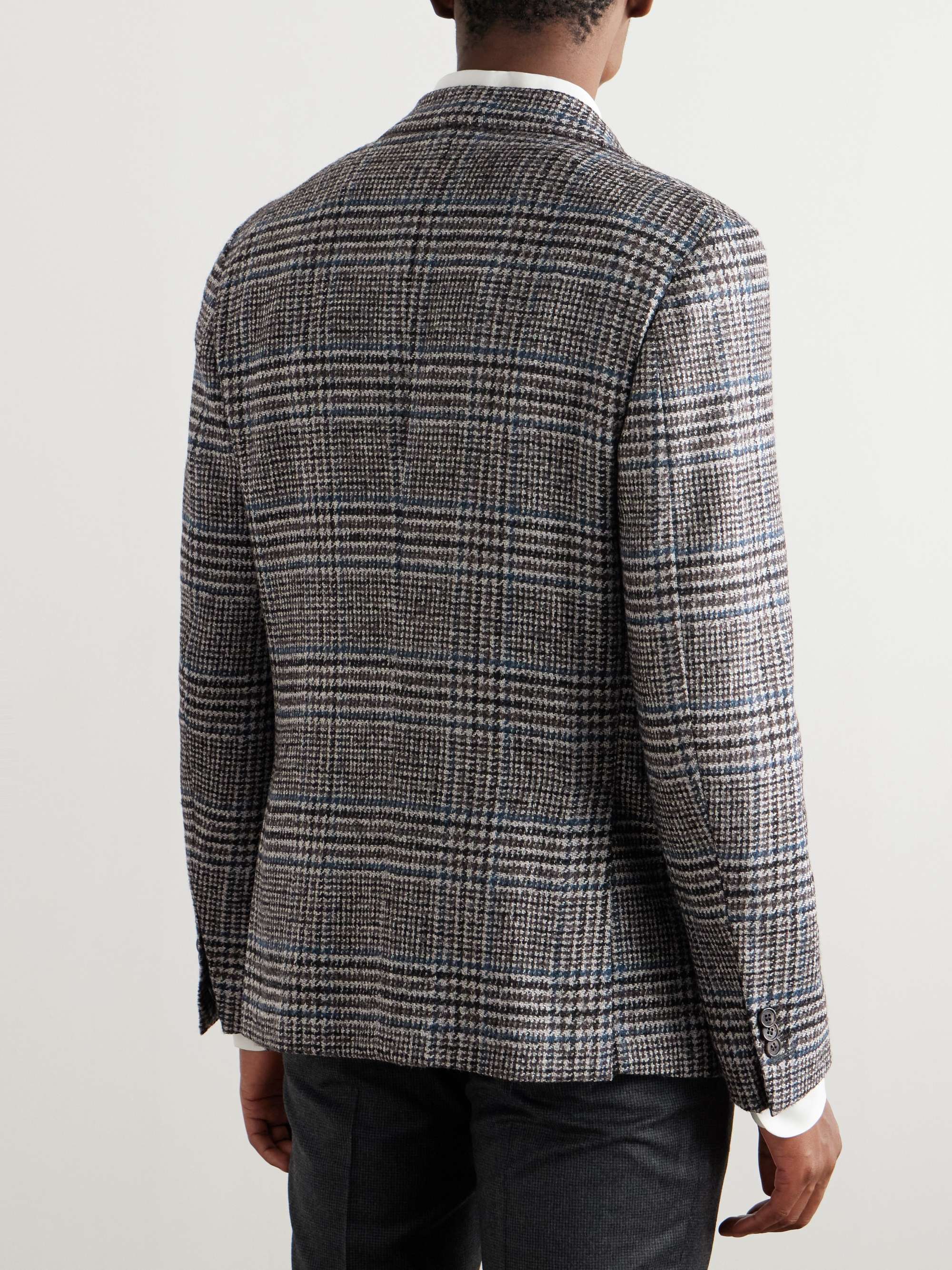 Montedoro Checked Wool-Blend Blazer view