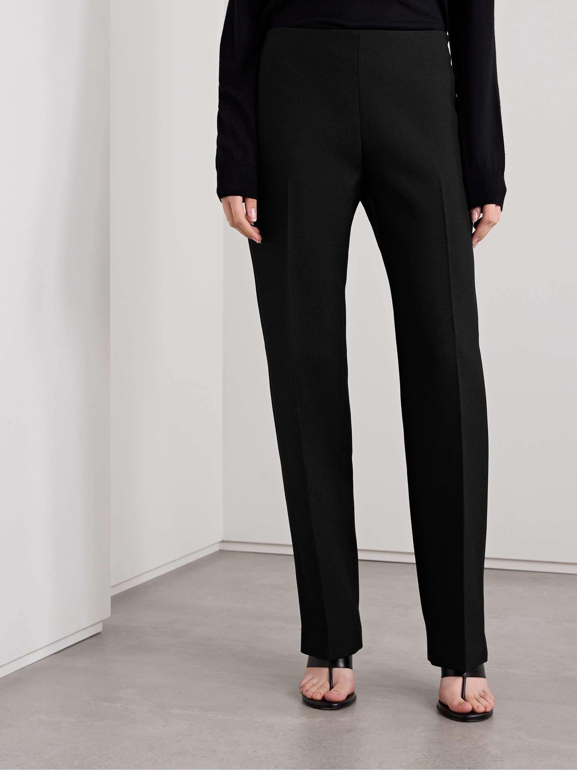Vesco wool-crepe straight-leg pants view