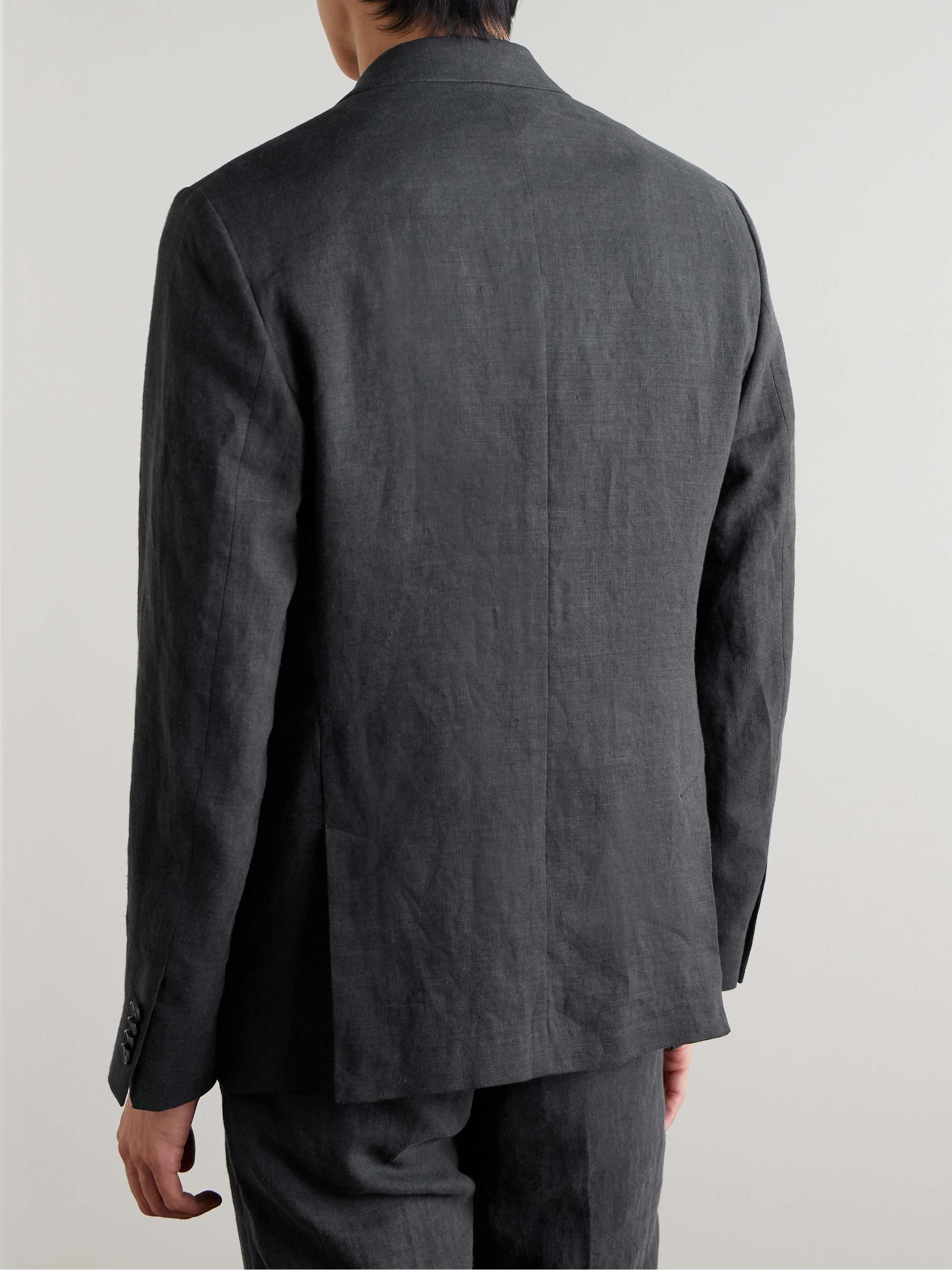 Regular-Fit Linen Suit Jacket view