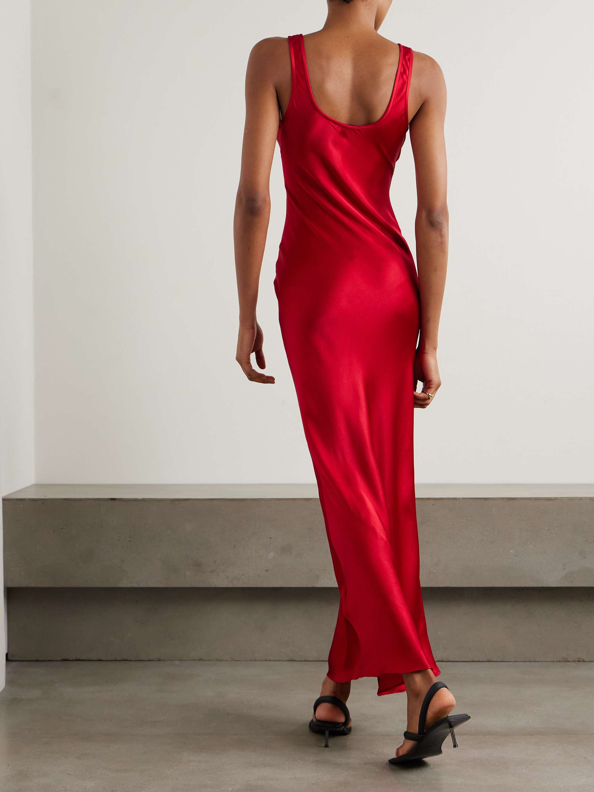 Alison silk-satin maxi dress view