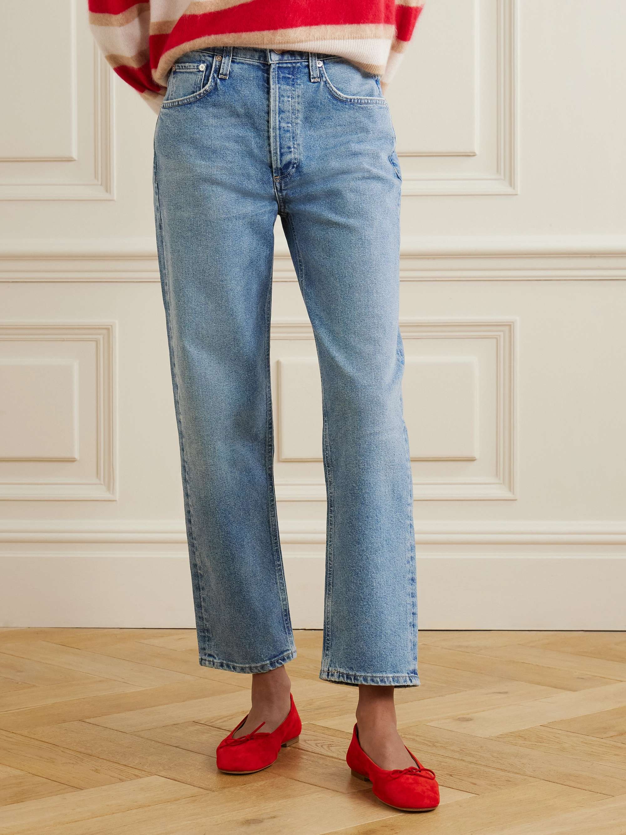 Delfina high-rise straight-leg jeans view