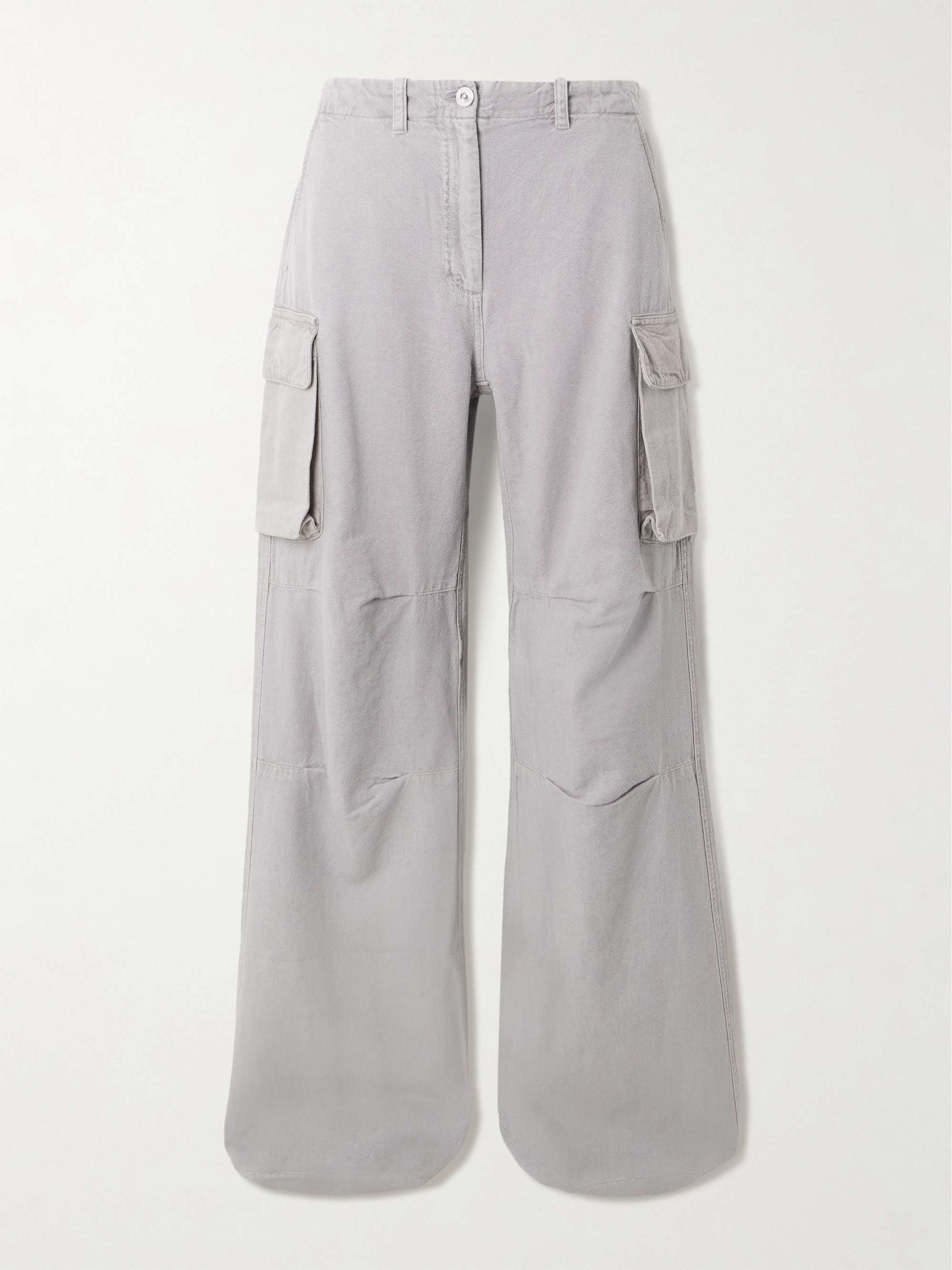 Peak cotton and hemp-blend canvas straight-leg cargo pants view
