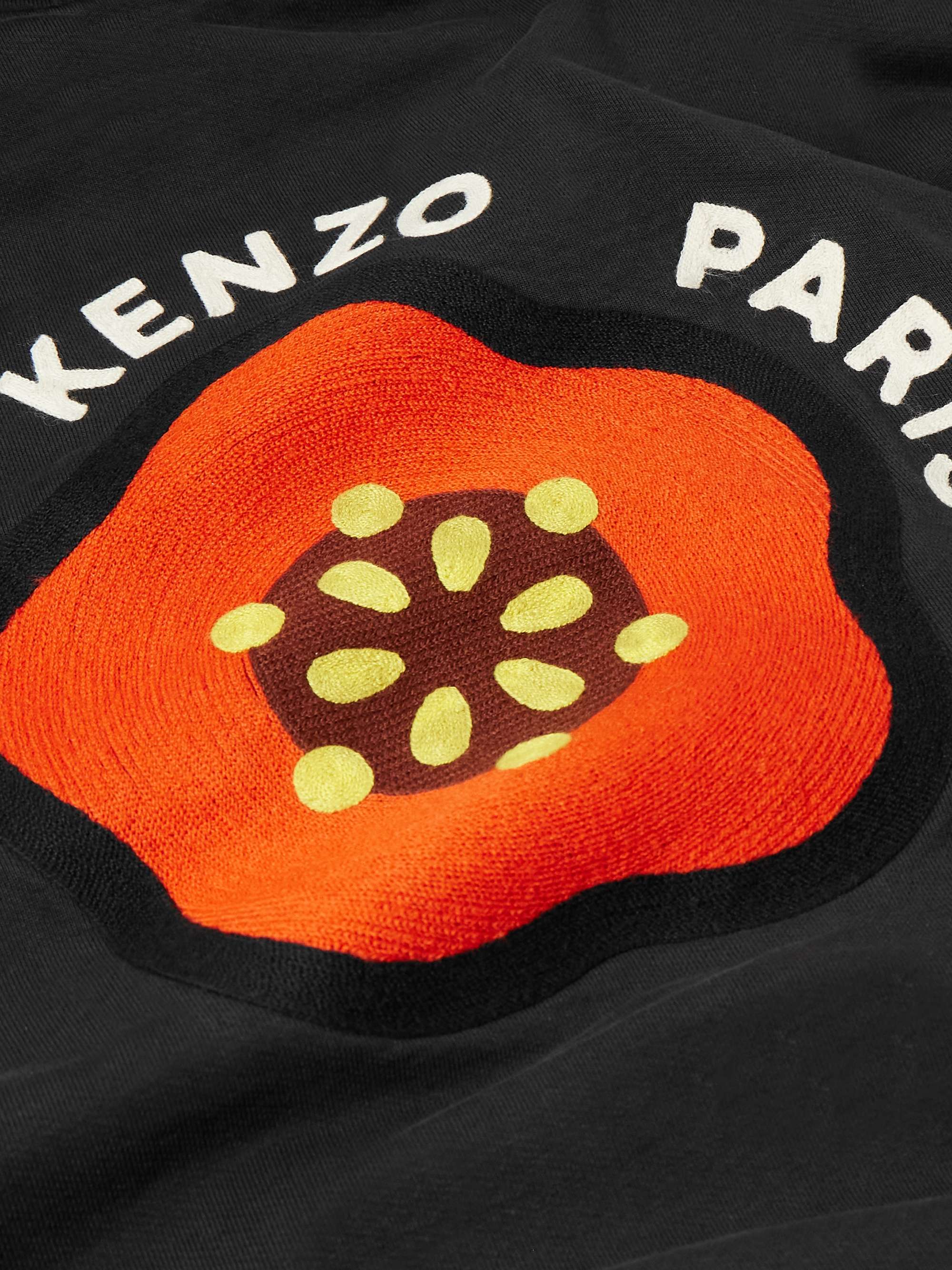Pop Oversized Logo-Embroidered Cotton-Jersey Hoodie view