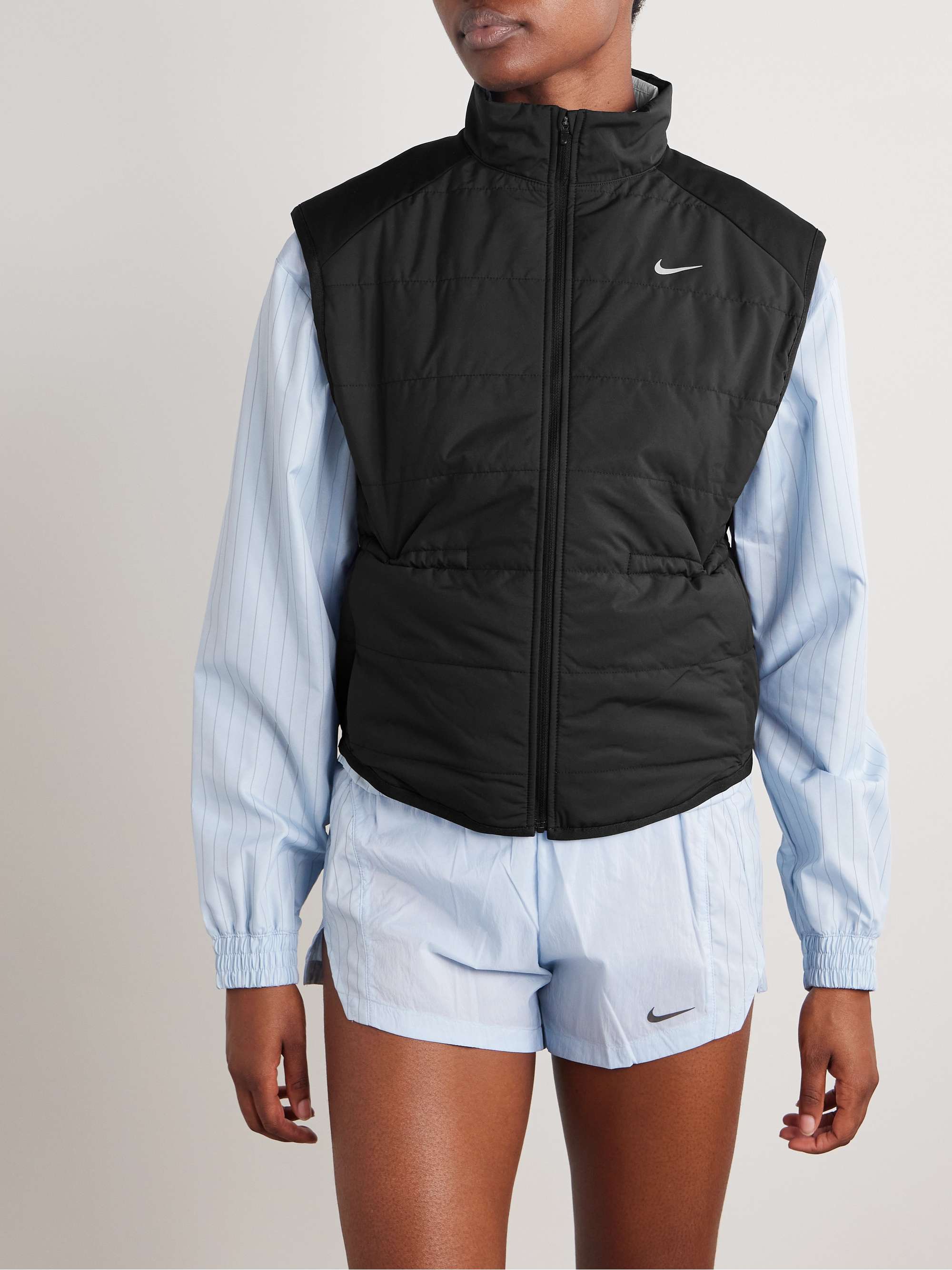 Swift quilted Therma-FIT turtleneck vest view