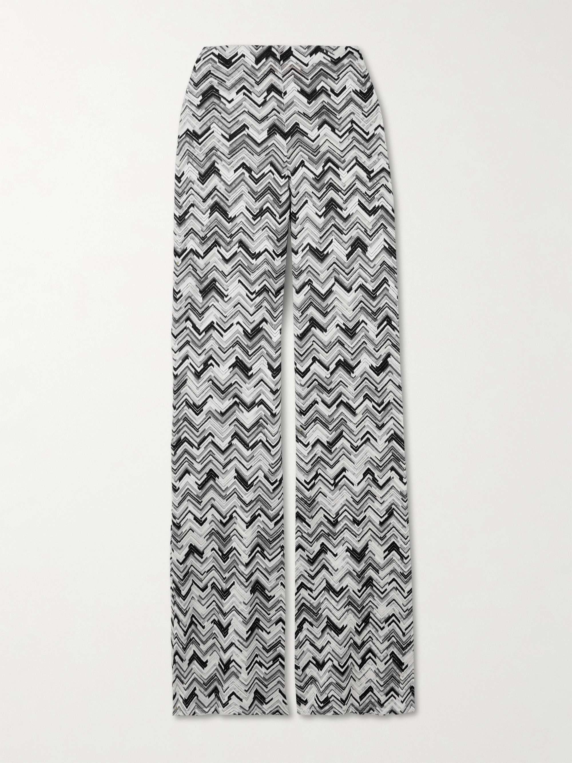 Crochet-knit straight-leg pants view