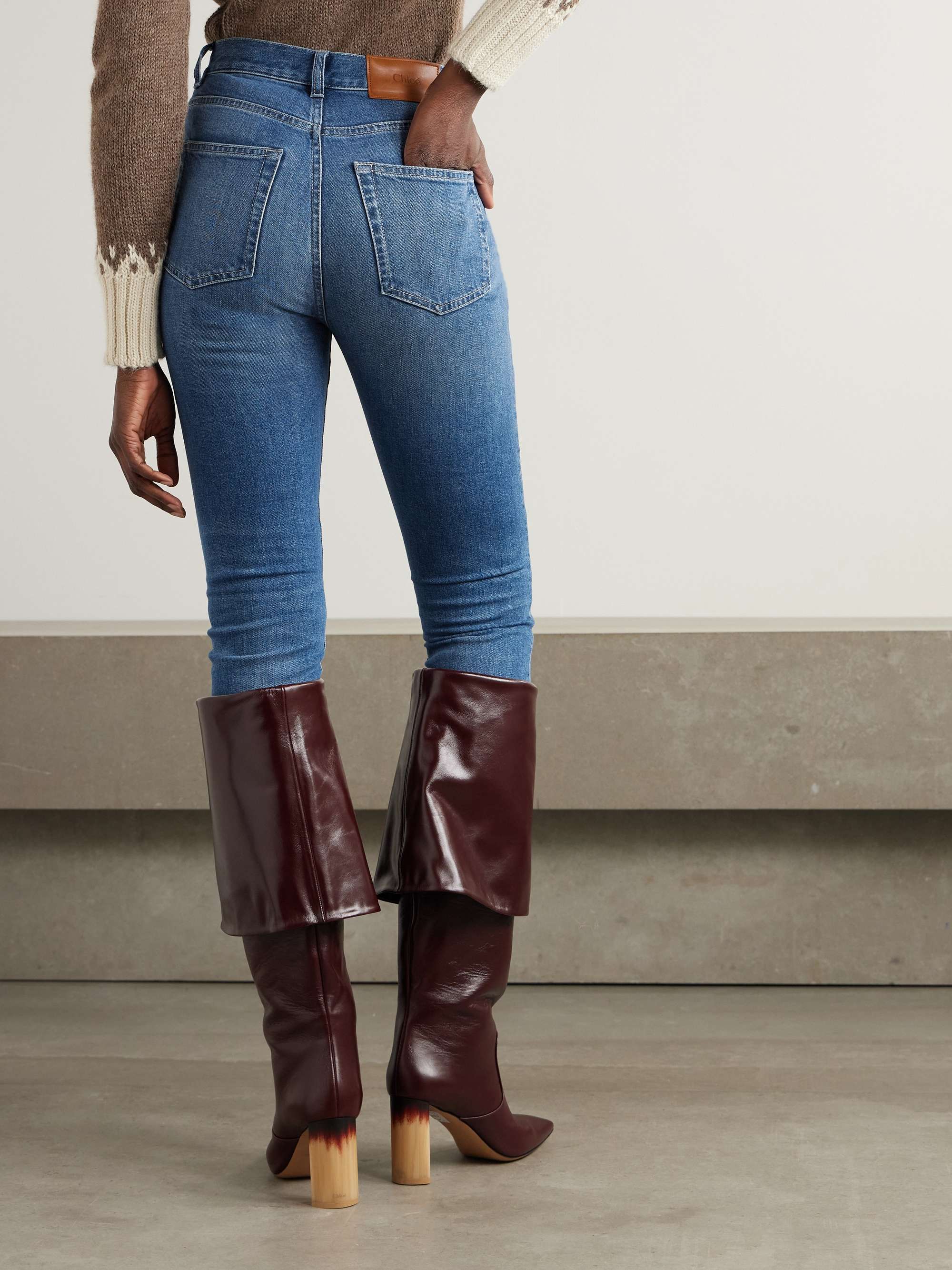 High-rise skinny jeans view