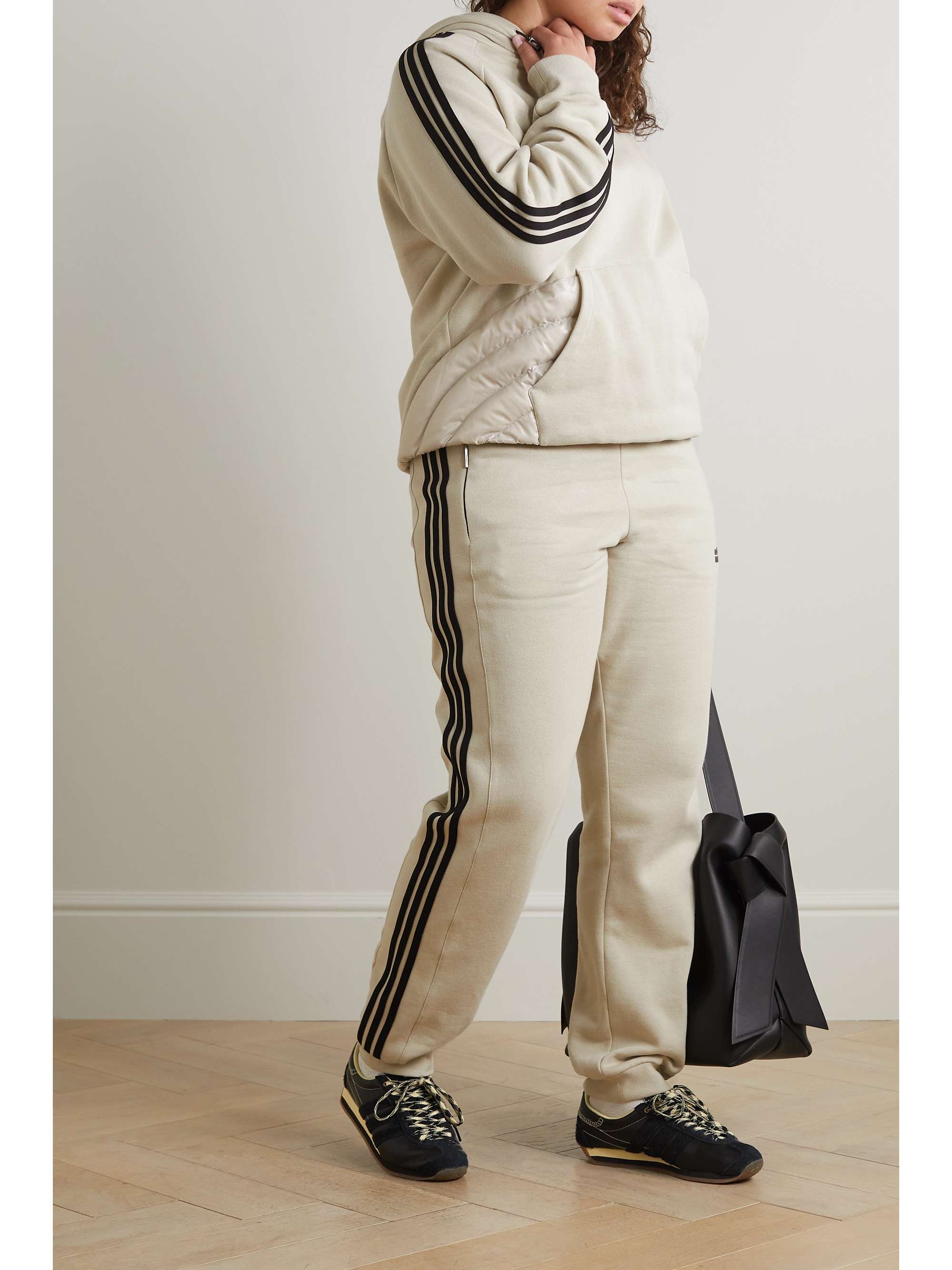 + adidas Originals shell-trimmed jersey wide-leg track pants view