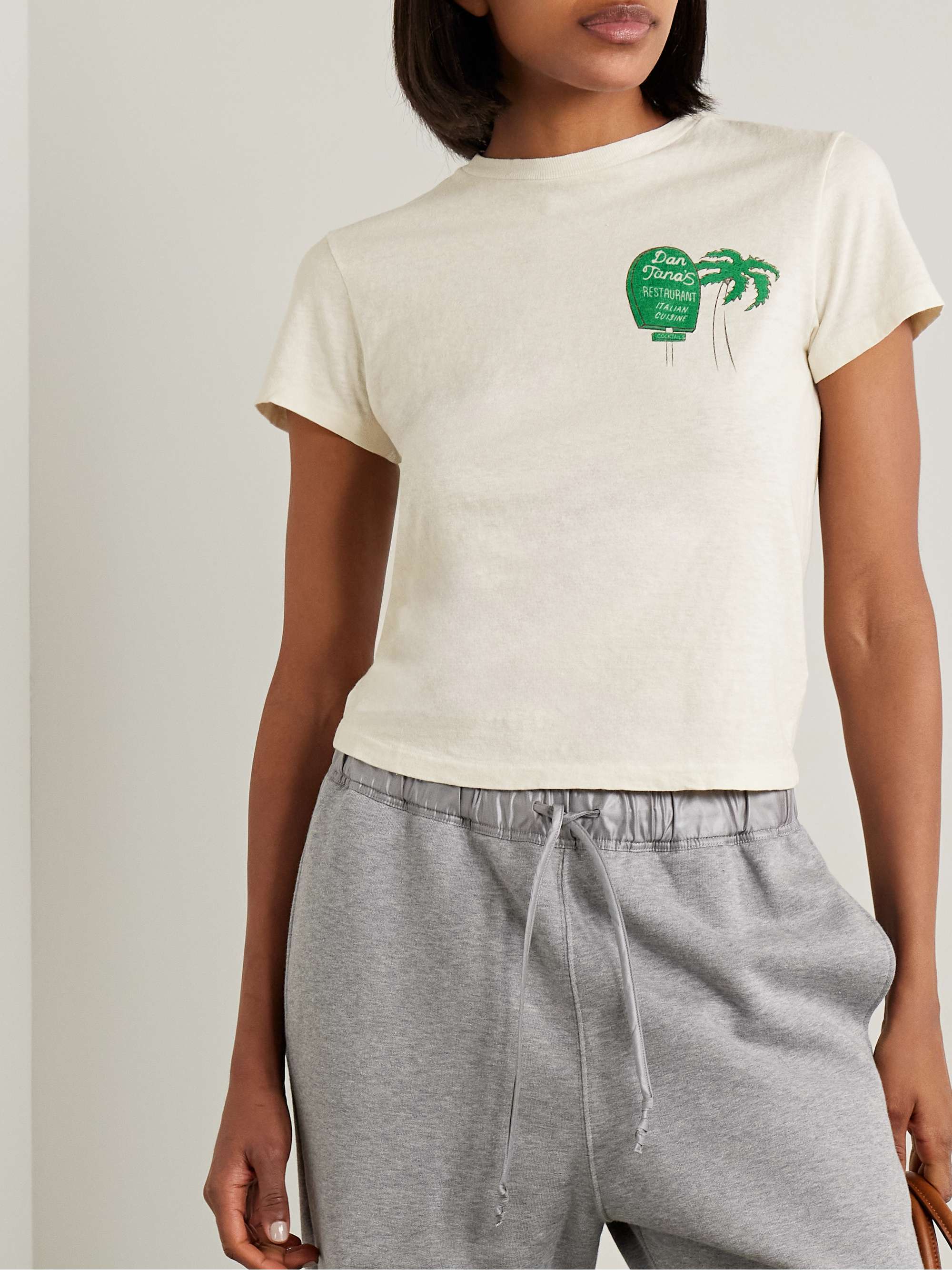 Classic printed cotton-jersey T-shirt view