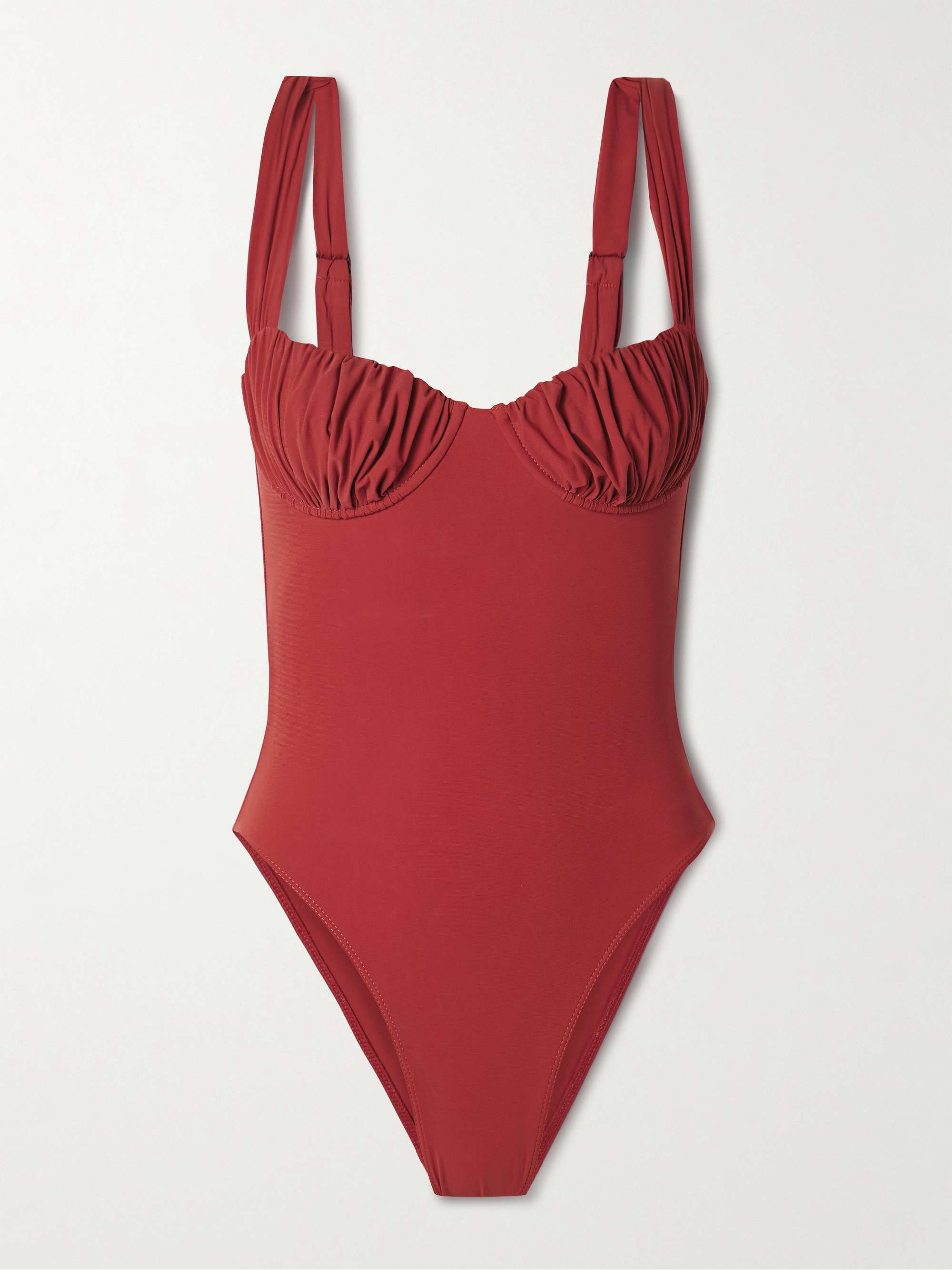 Frida ruched recycled underwired swimsuit view