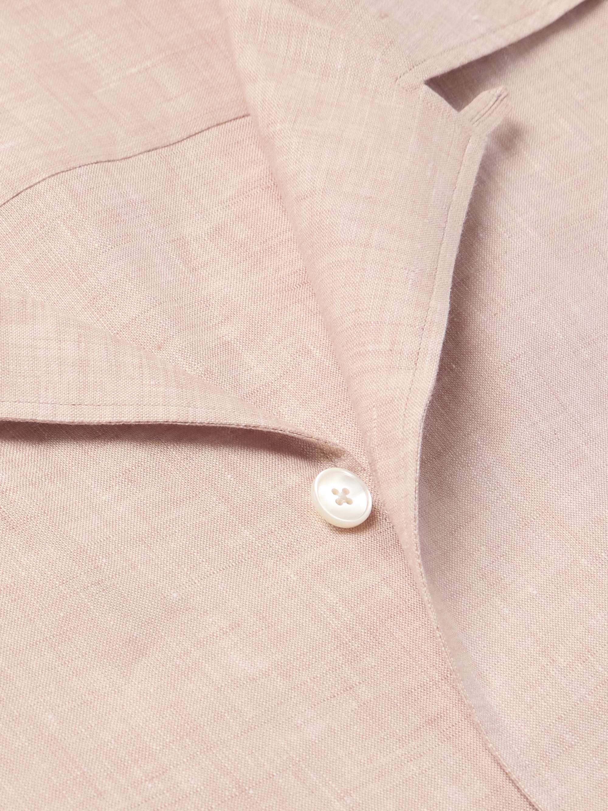 Camp-Collar Oasi Linen Shirt view