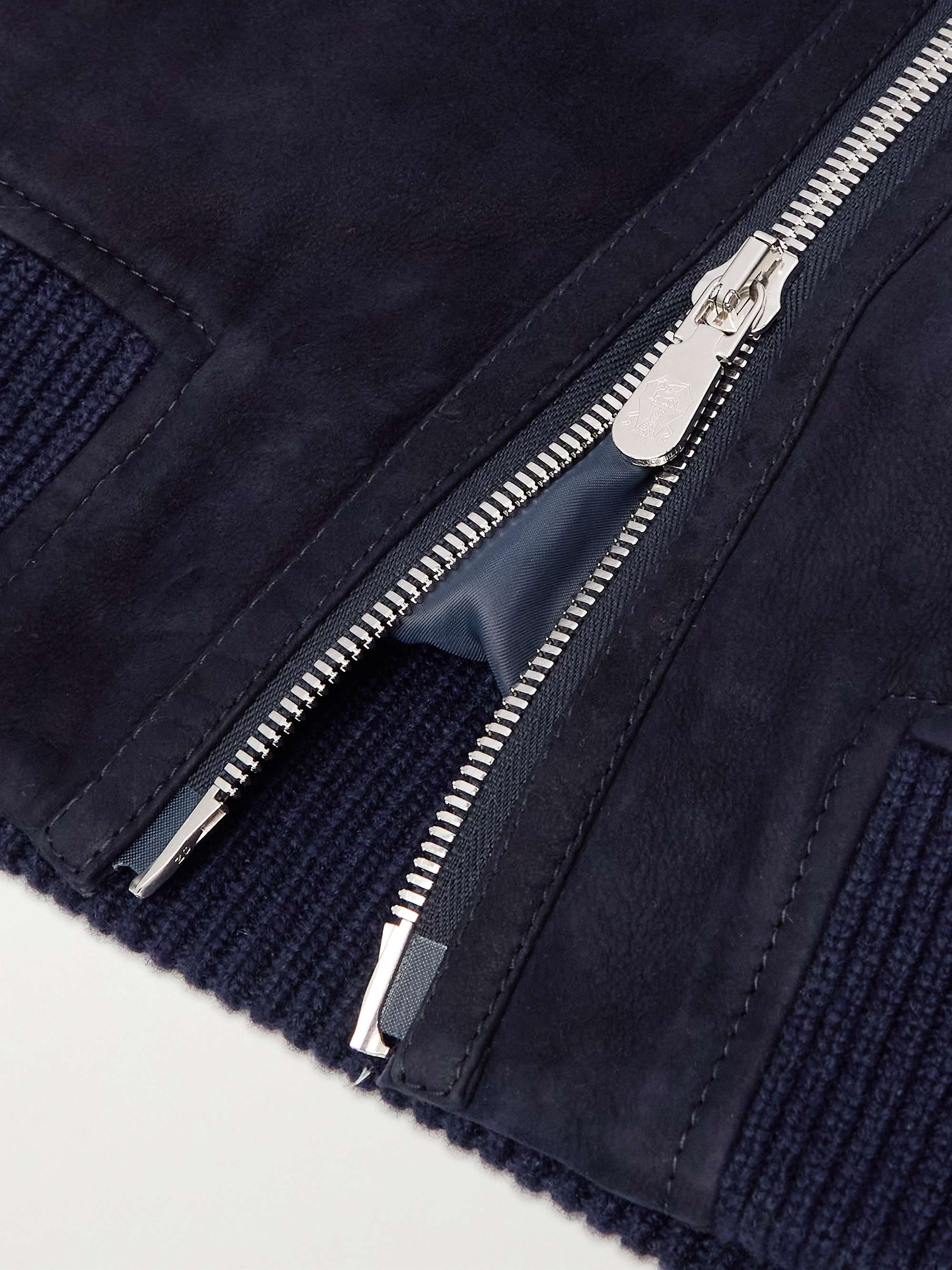 Shearling and Cable-Knit Cashmere Jacket view