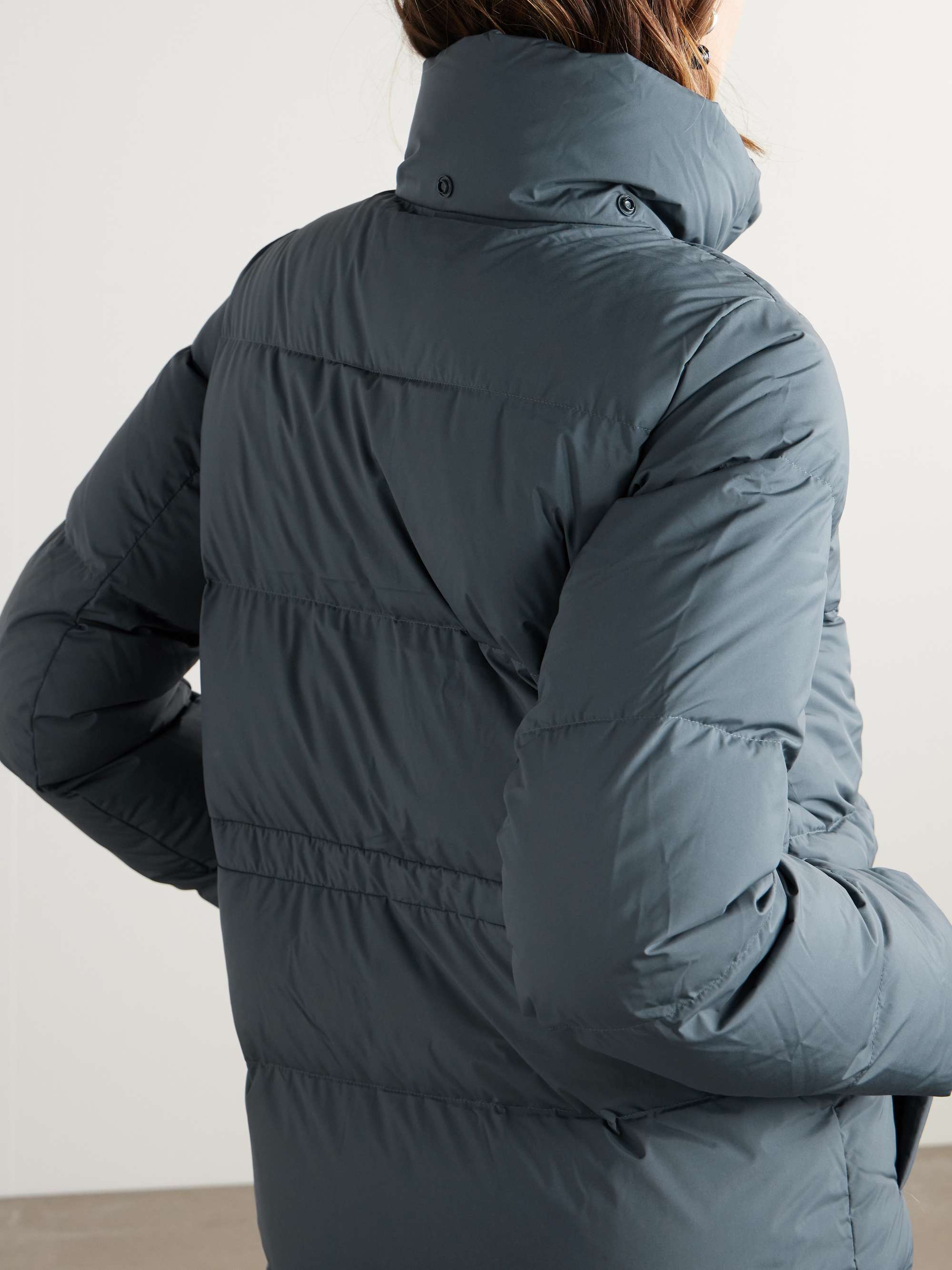 Wunder Puff Long hooded quilted recycled-SoftMatte™ down jacket view