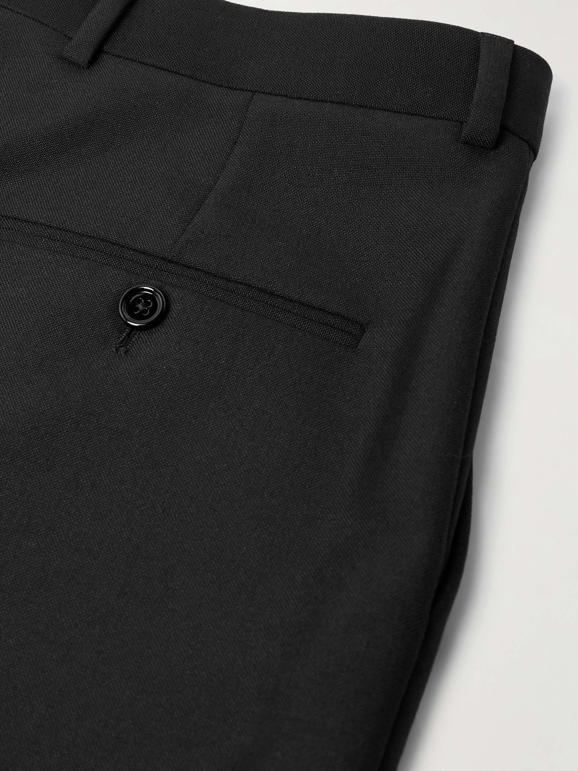 Keith Slim-Fit Pleated Wool and Mohair-Blend Twill Trousers view