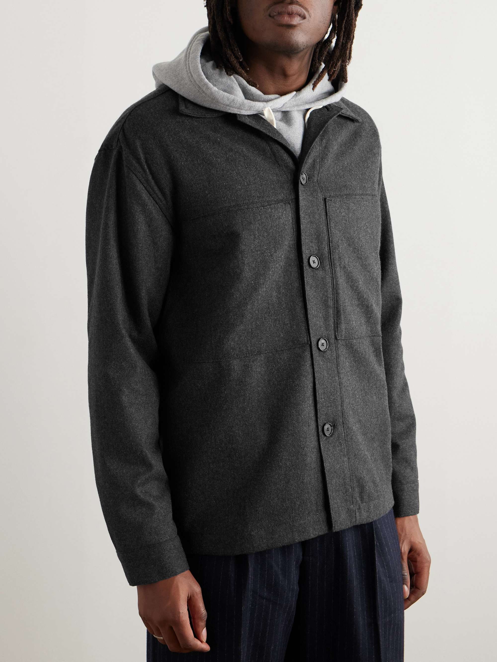 Isak 1630 Recycled Wool-Blend Overshirt view