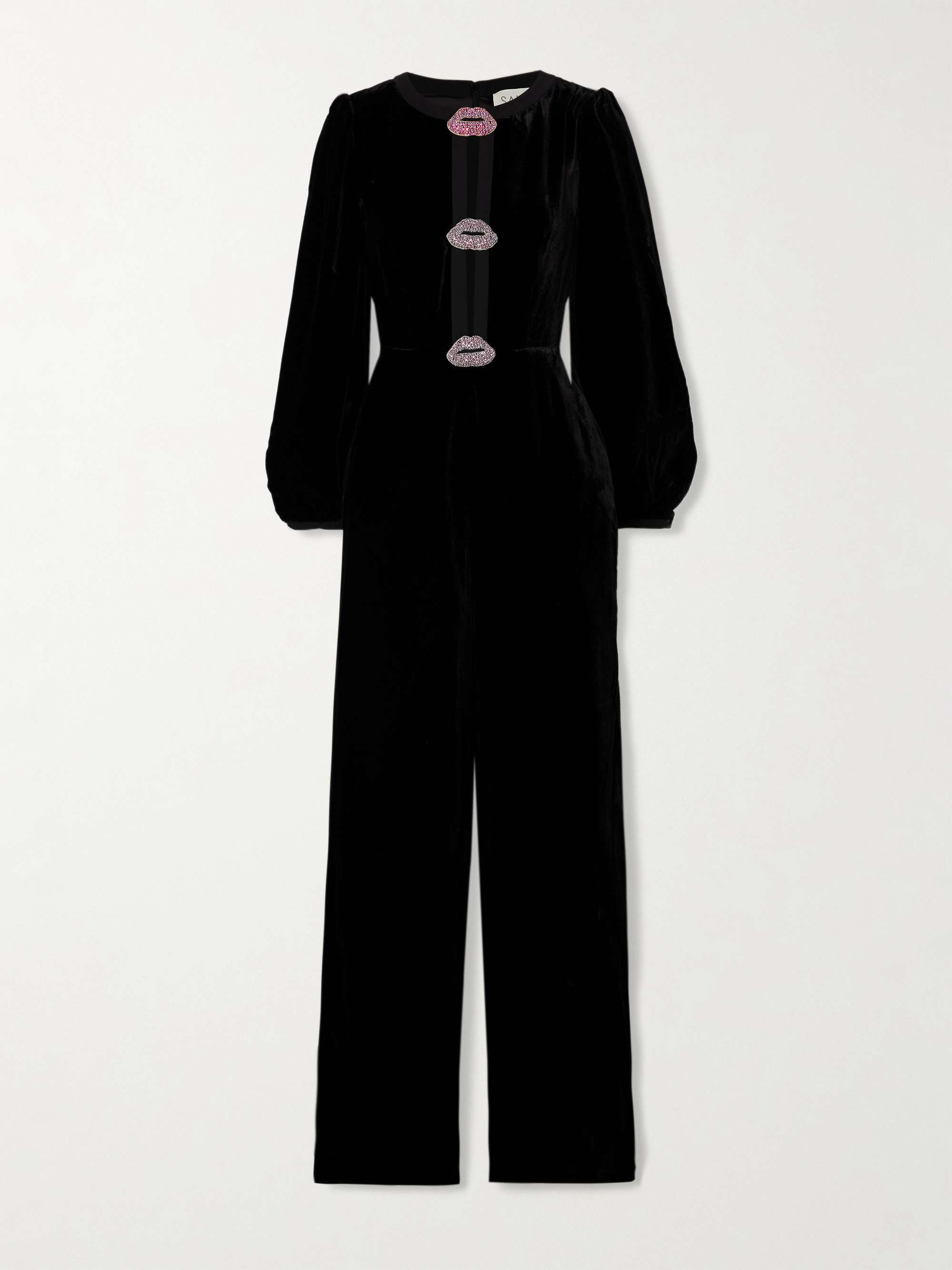 Camille cutout embellished velvet jumpsuit view