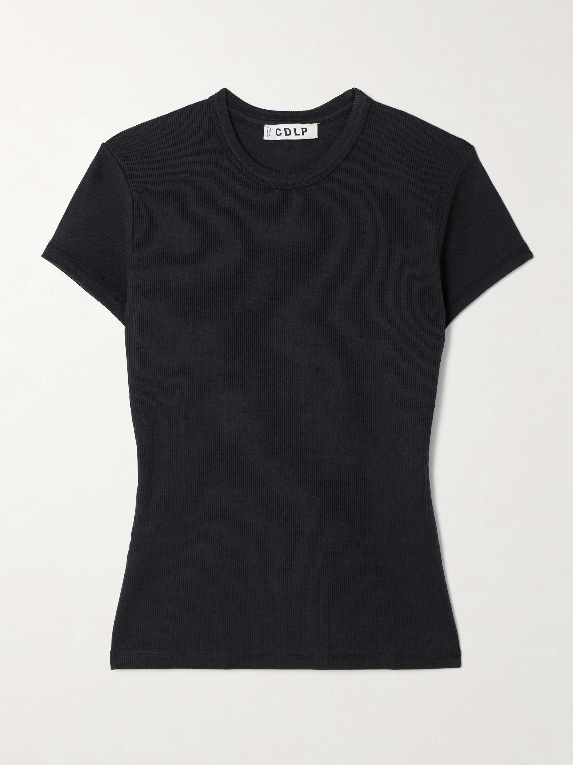 Ribbed stretch Lyocell and cotton-blend T-shirt view