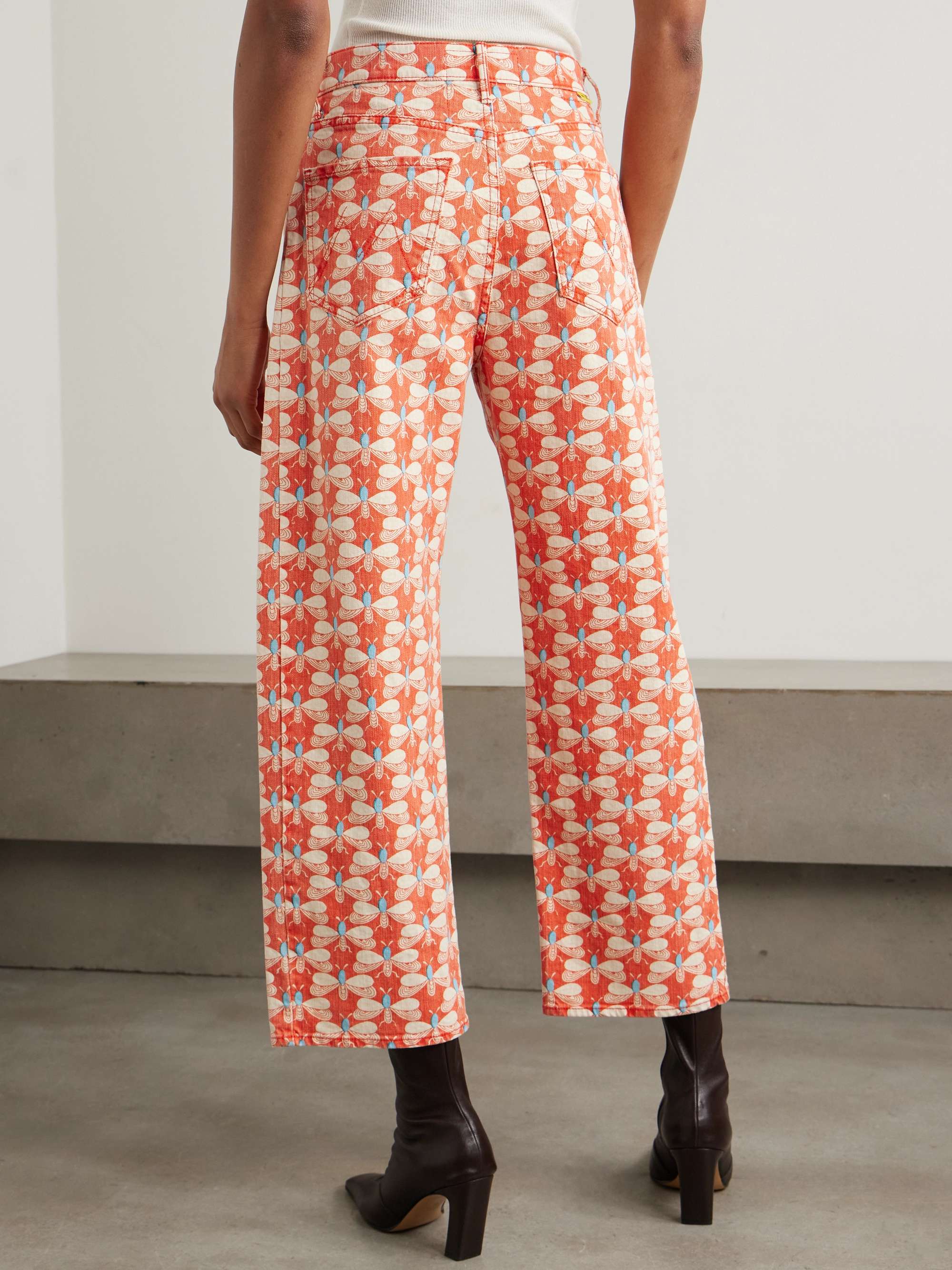 + La DoubleJ The Half-Pipe Ankle printed high-rise wide-leg jeans view