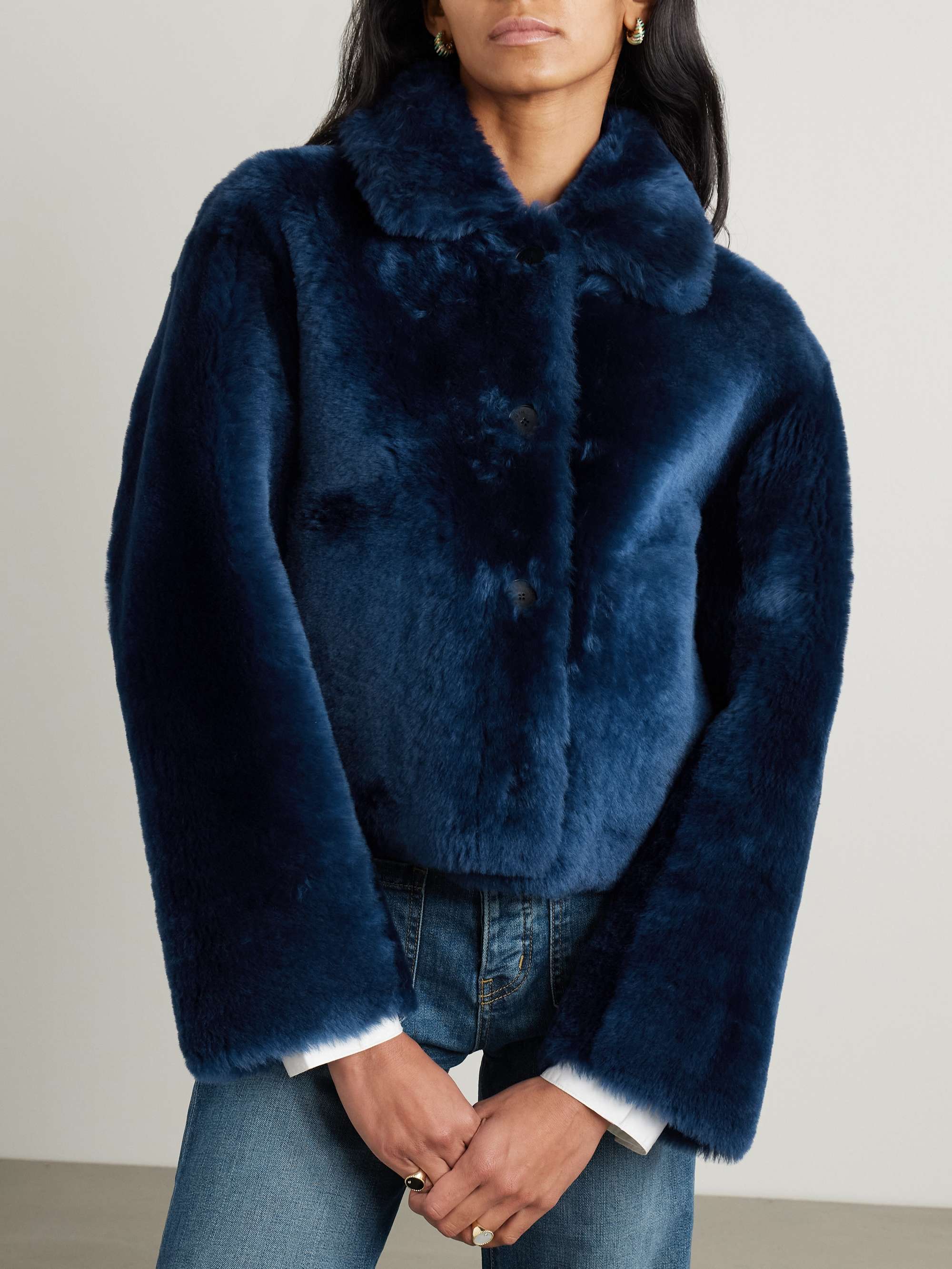 Alloway reversible shearling jacket view