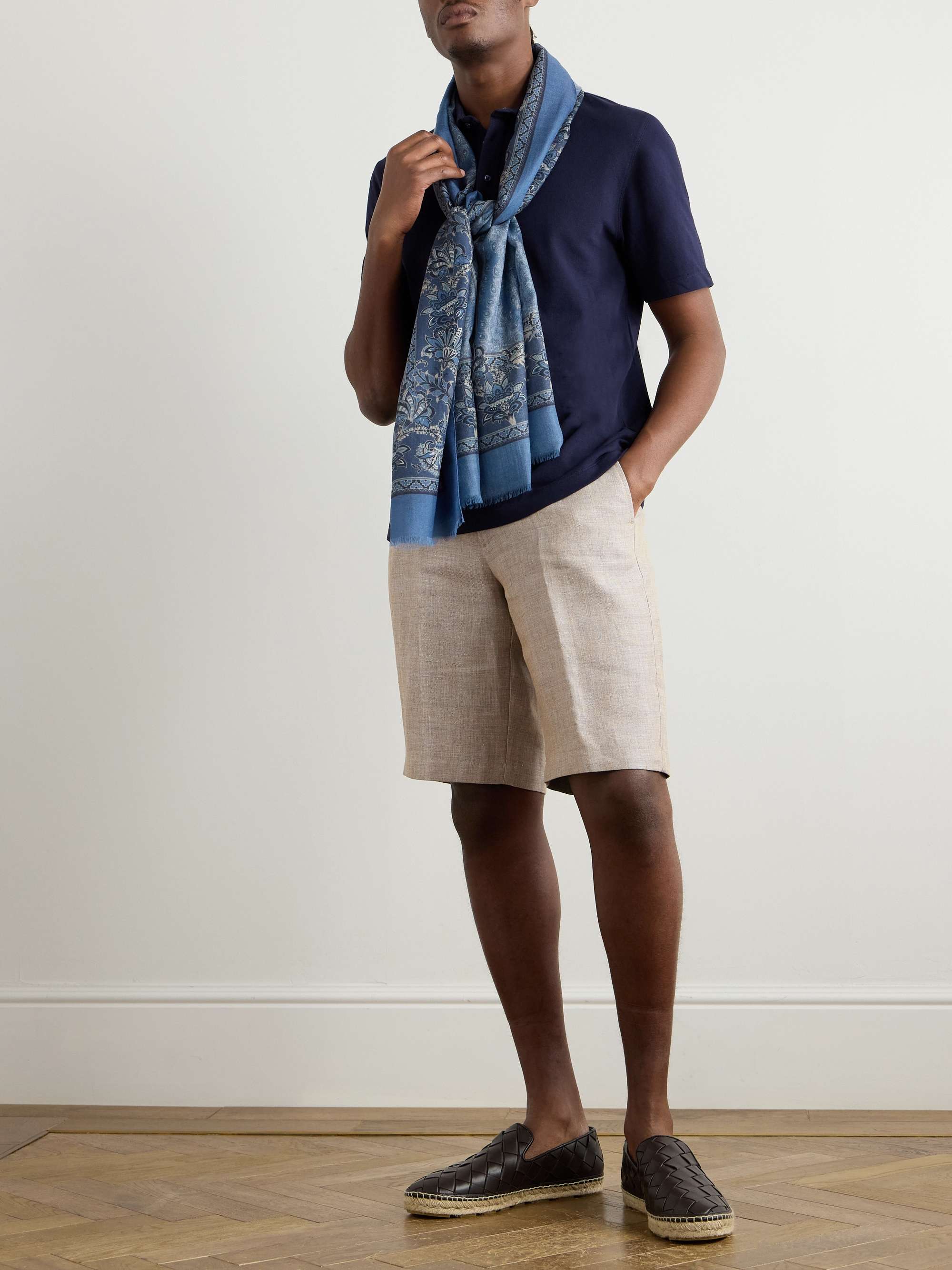 Straight-Leg Linen-Canvas Shorts view