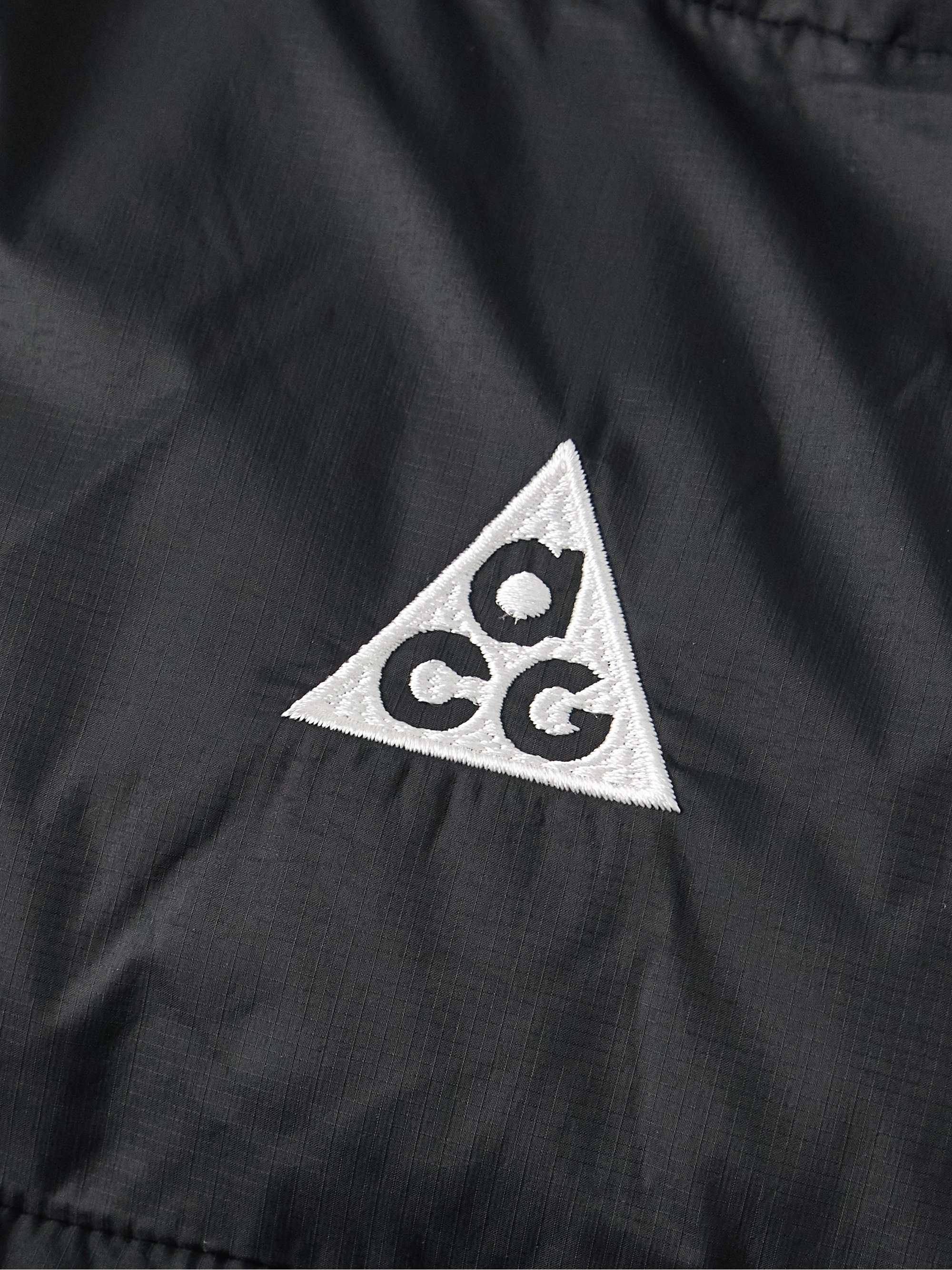 ACG Lunar Lake Logo-Embroidered Quilted Therma-FIT ADV Nylon-Ripstop Hooded Jacket view