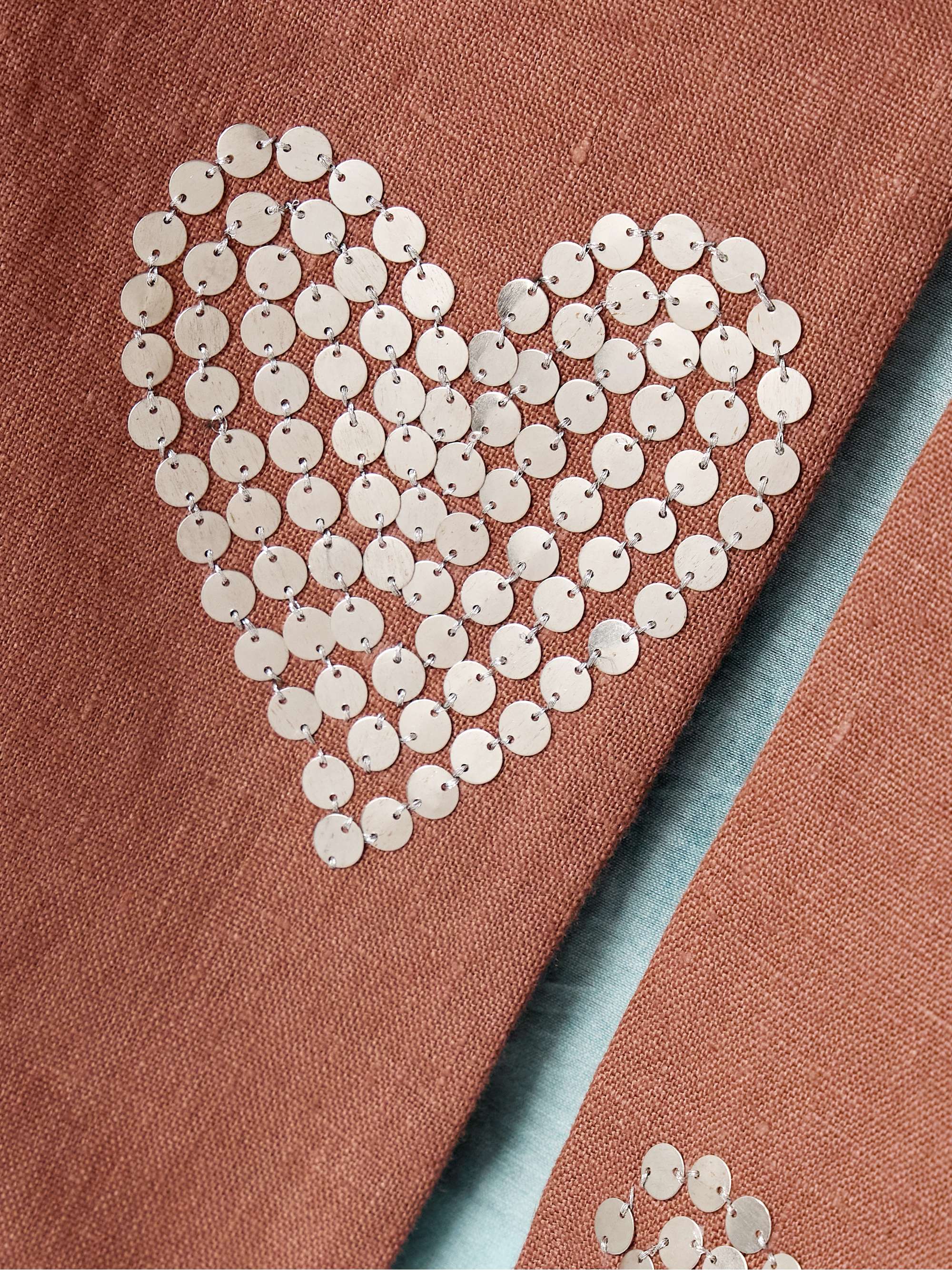 Embellished linen jacket view