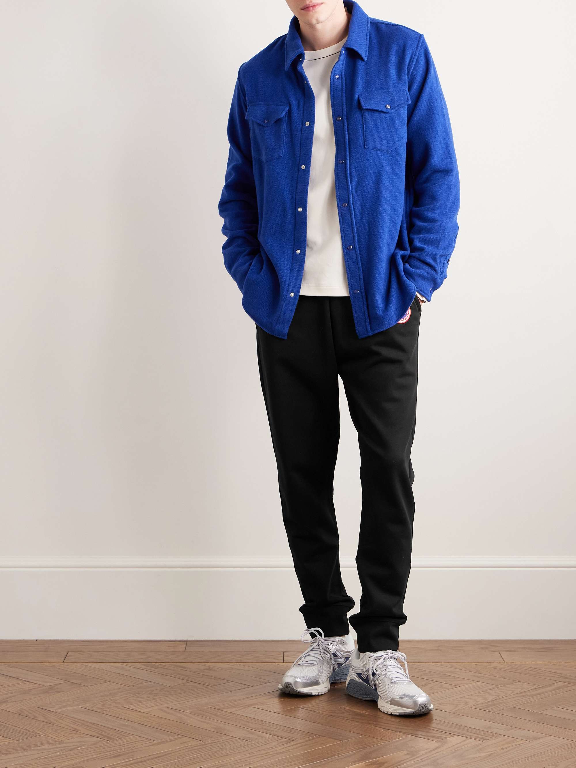 Huron Tapered Logo-Appliquéd Cotton-Jersey Sweatpants view
