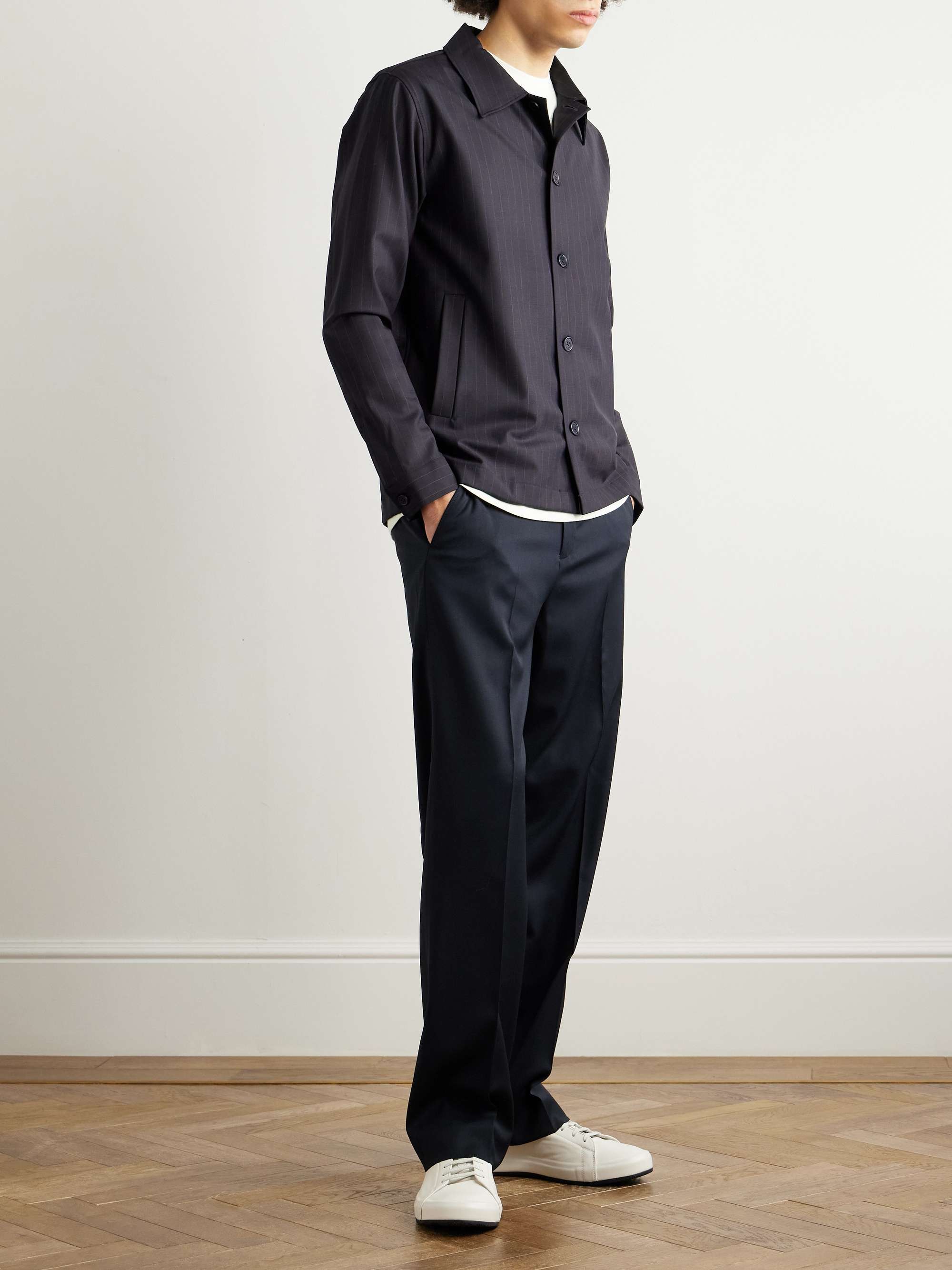 Zander 1088 Pinstriped Recycled Woven Shirt view