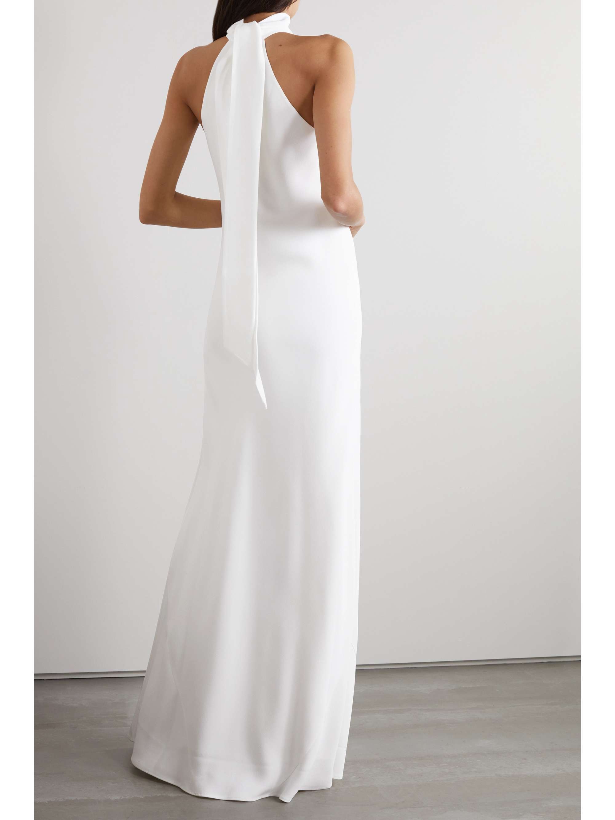 Sienna crepe halterneck gown view