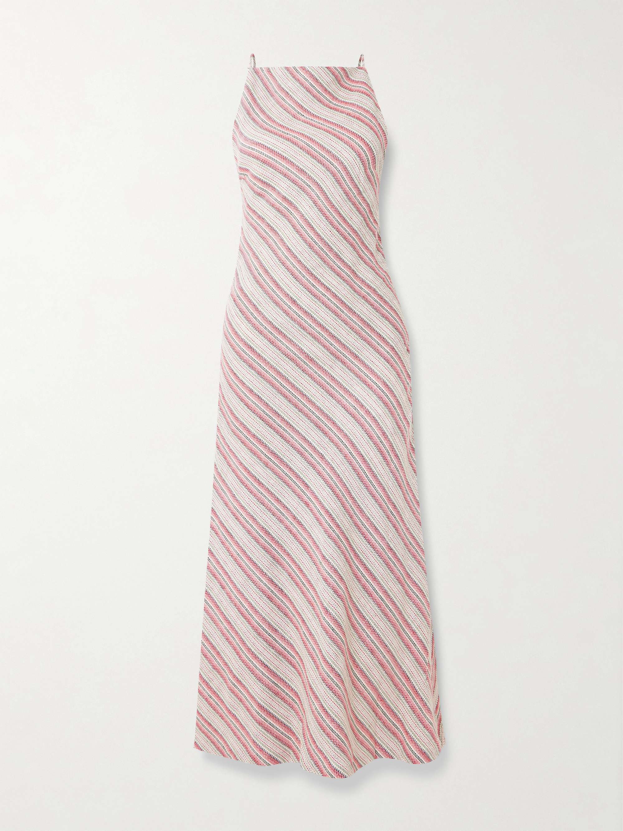 Lison open-back striped linen and cotton-blend midi dress view