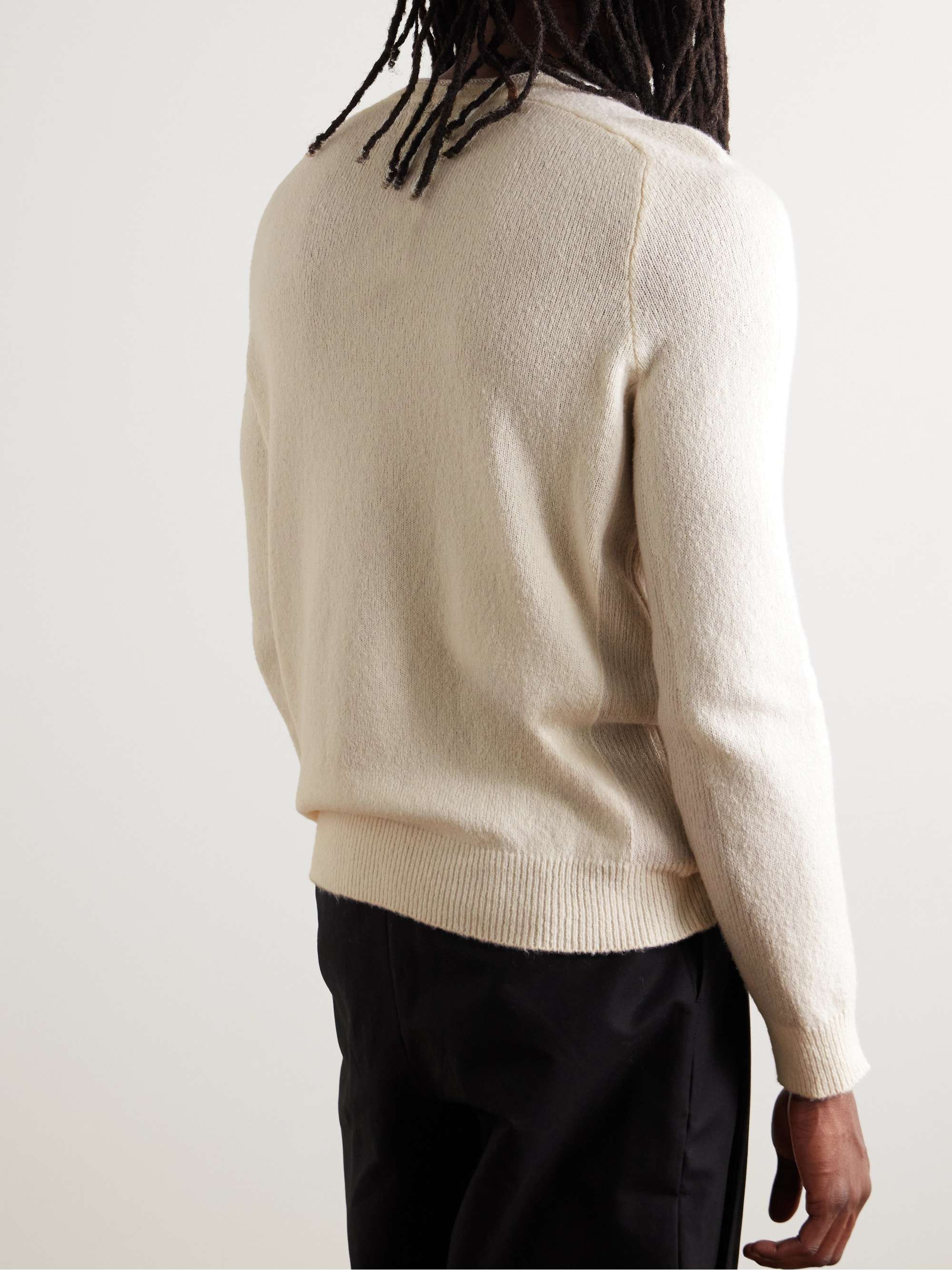 Logo-Appliquéd Cotton-Blend Sweater view