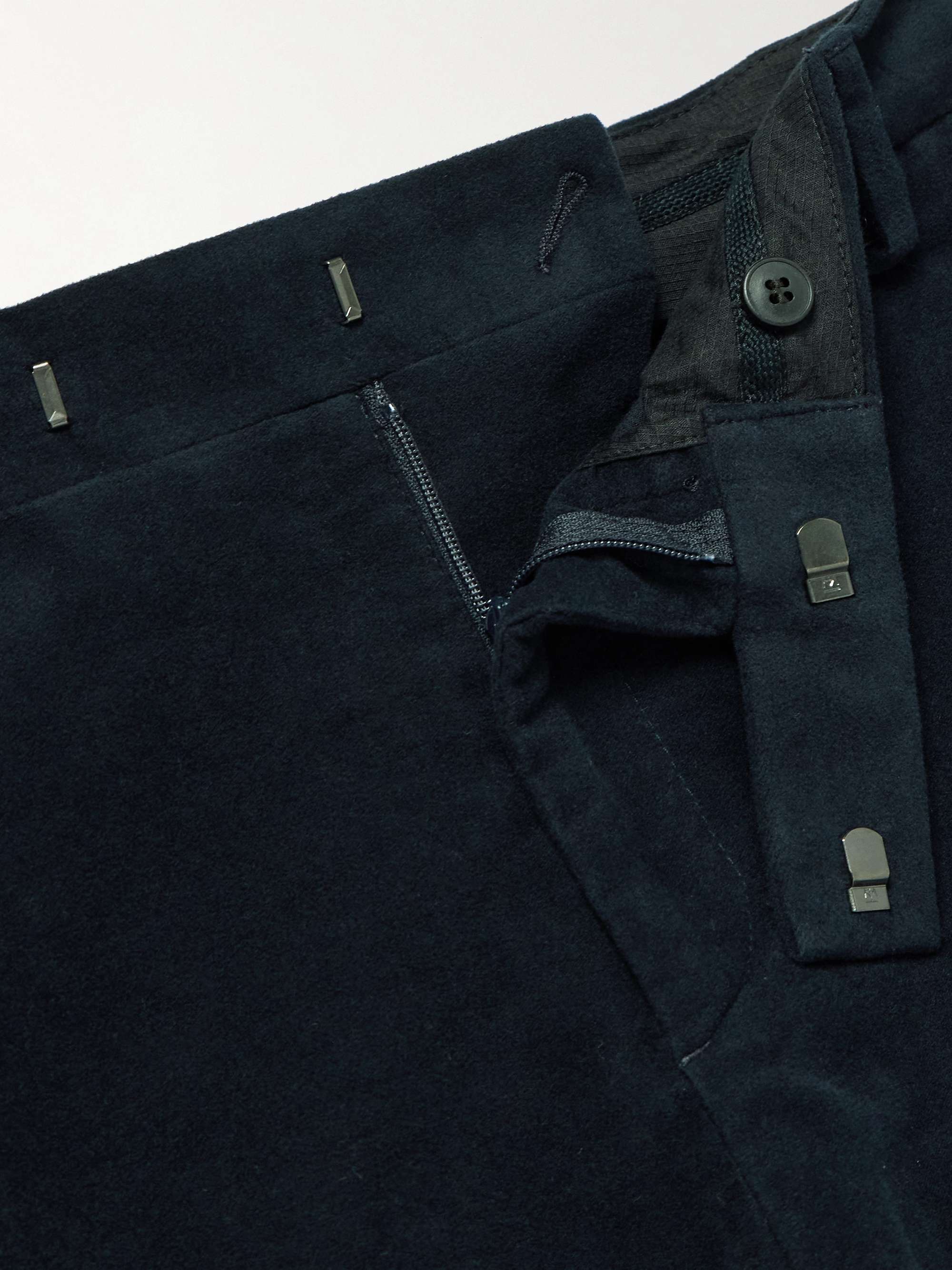 Straight-Leg Cotton-Blend Moleskin Trousers view