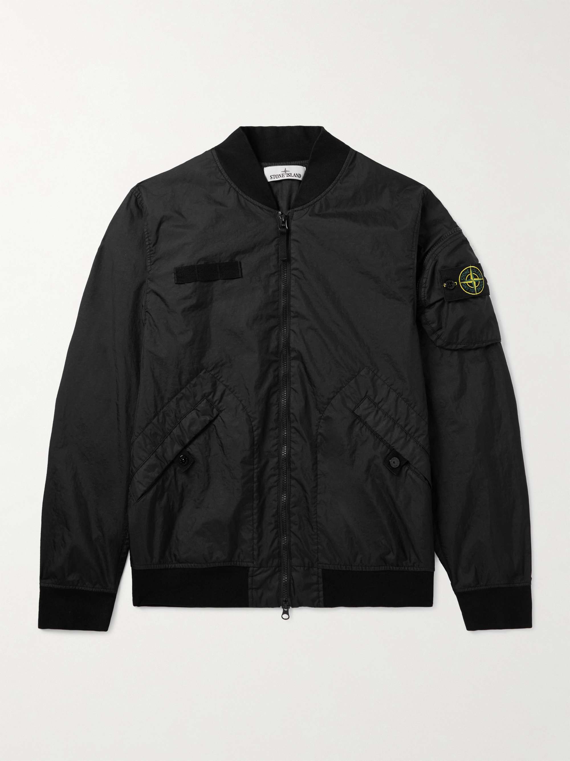 Logo-Appliquéd Membrana 3L TC Bomber Jacket view