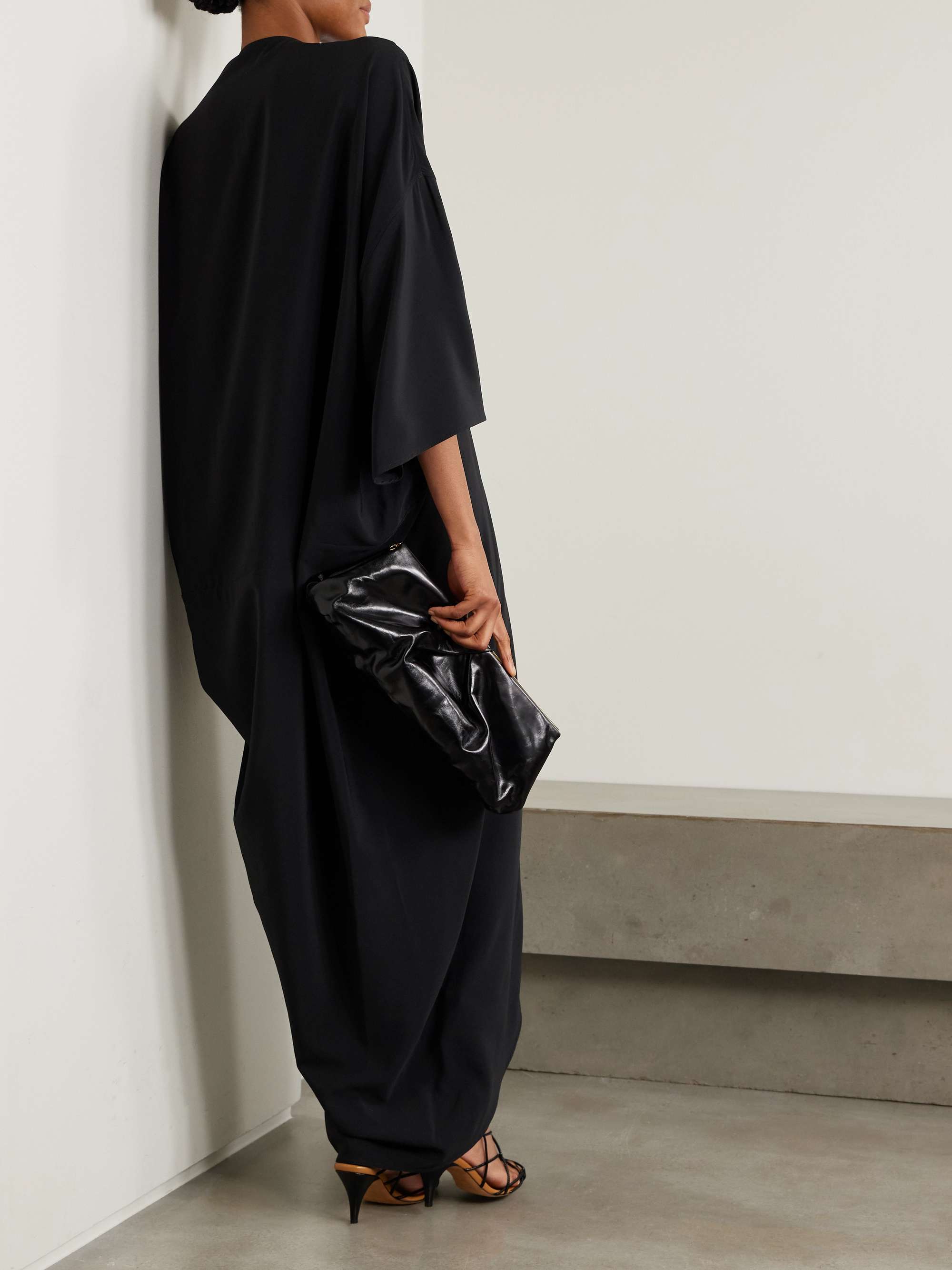 Tommykite asymmetric draped crepe gown view