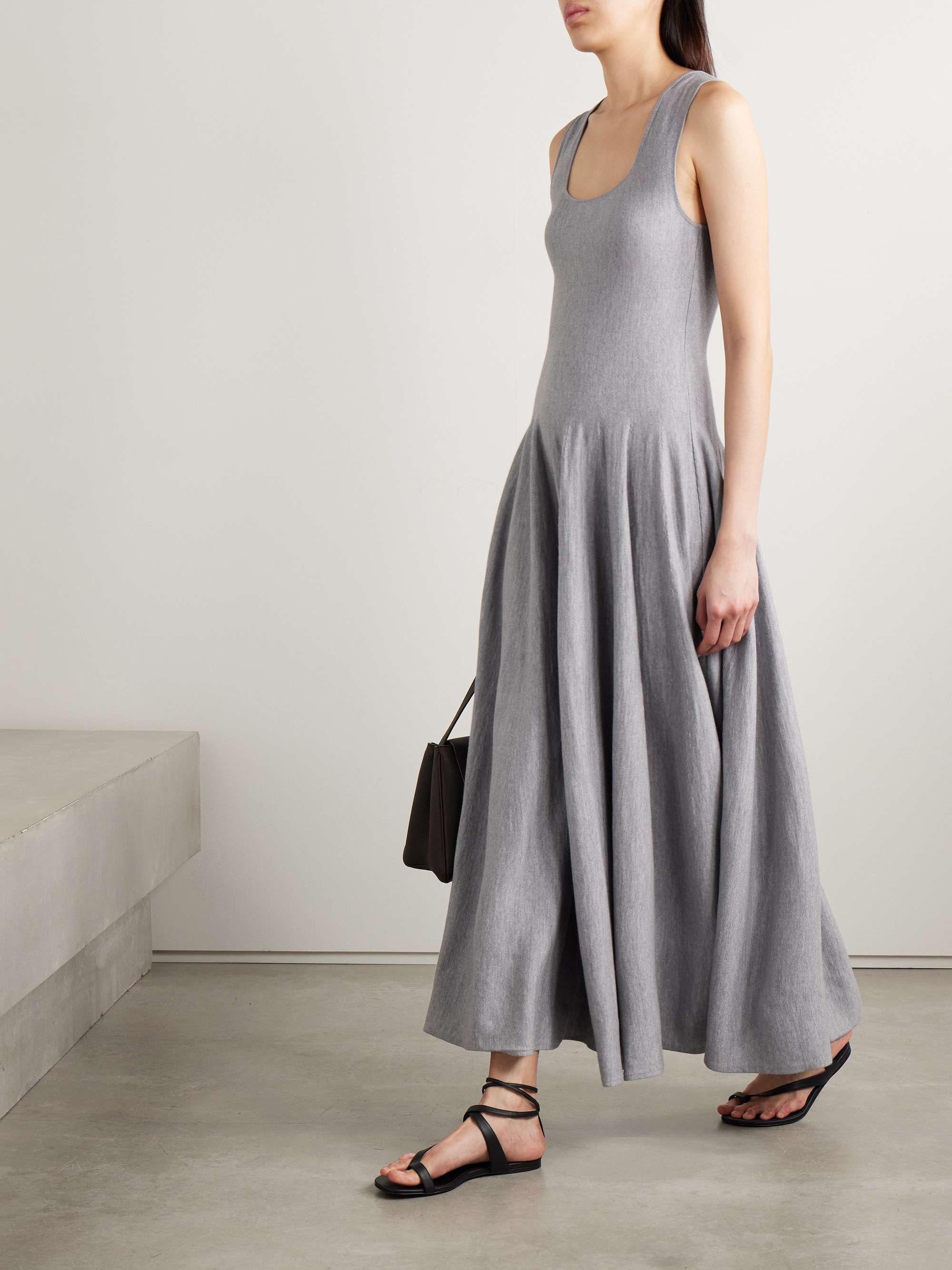 Jodie pleated wool midi dress view