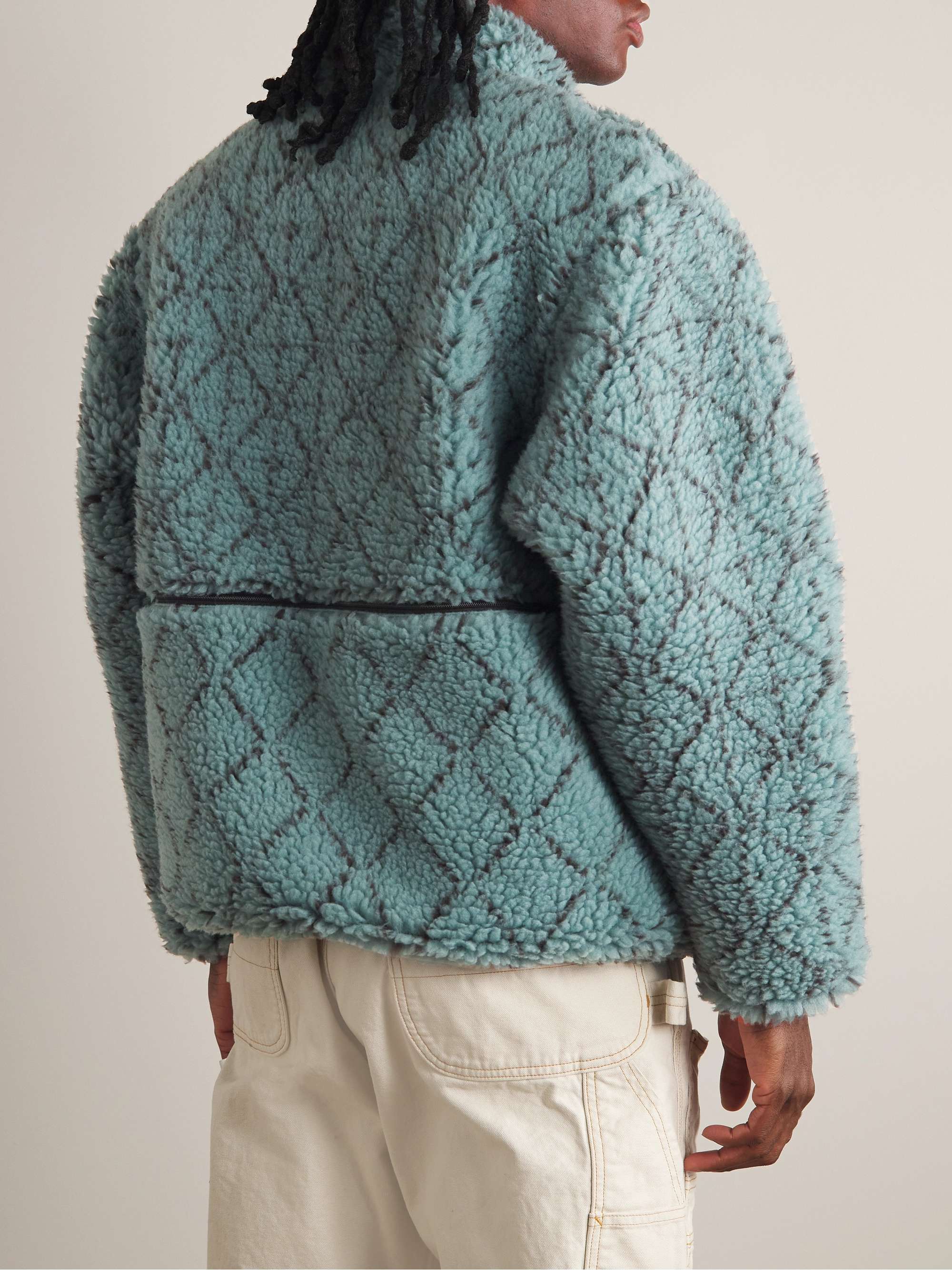 Sashiko Boa Reversible Printed Fleece and Shell Jacket view