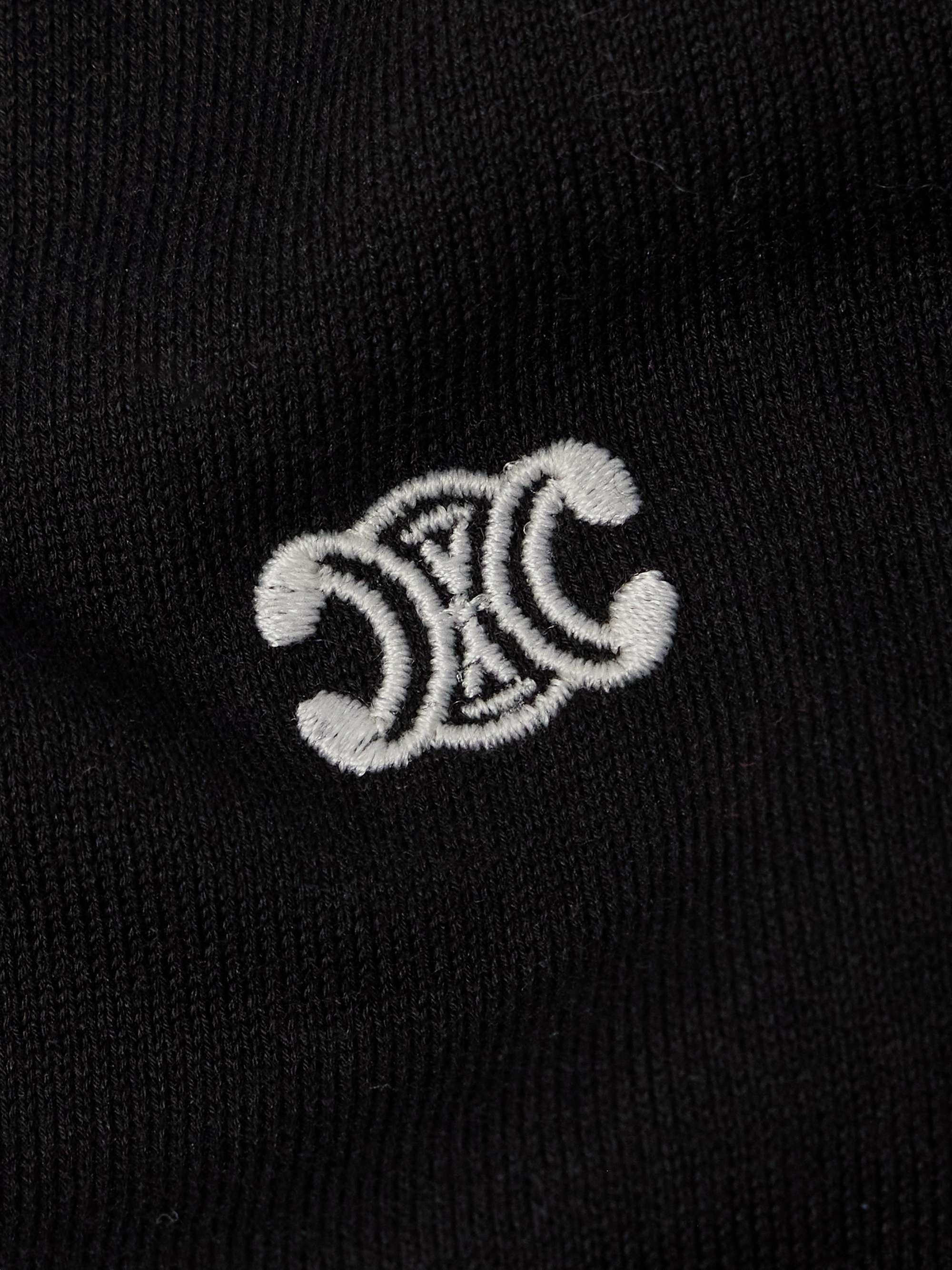 Slim-Fit Logo-Embroidered Cotton Polo Shirt view