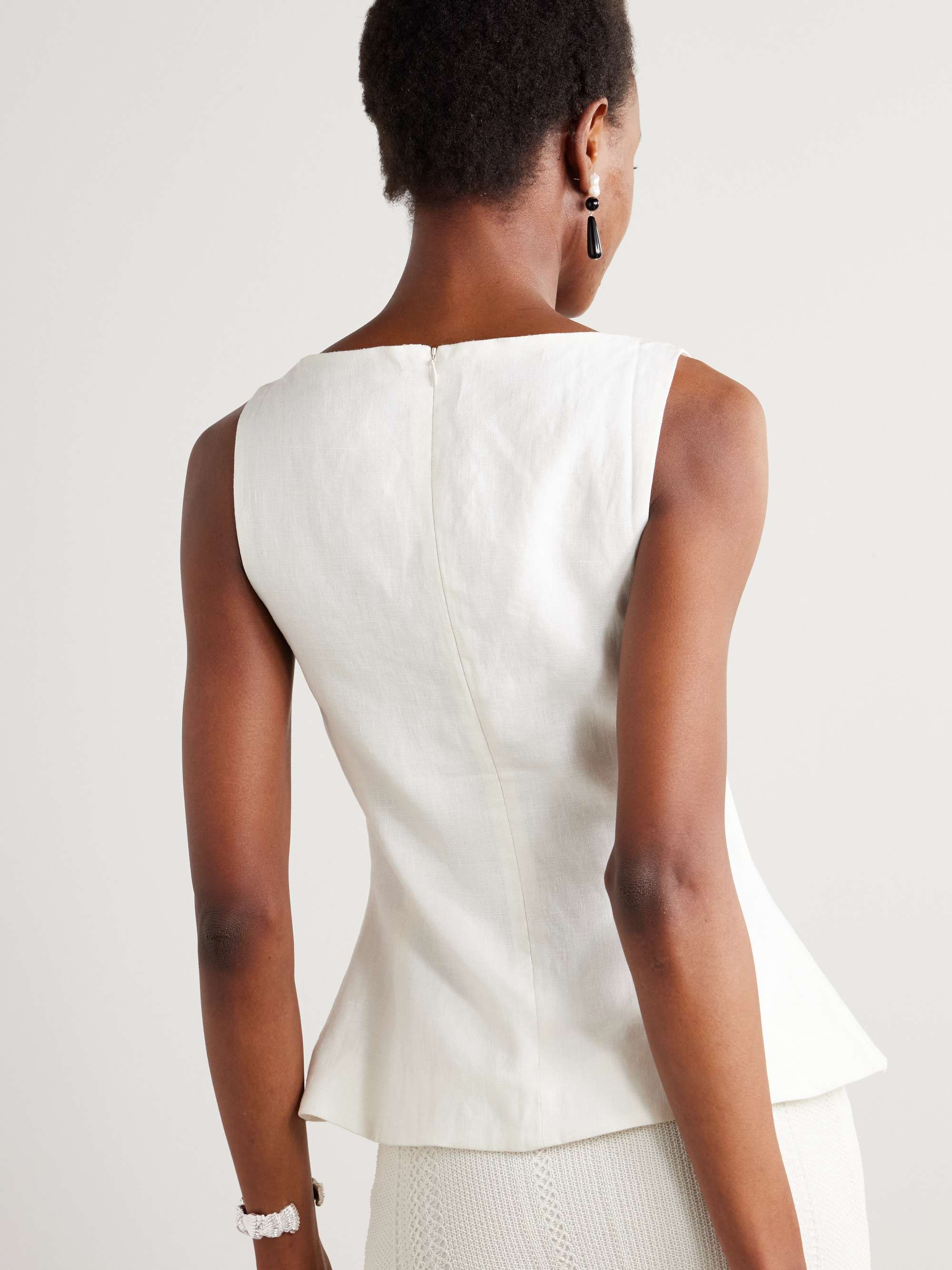 Ana linen tank view
