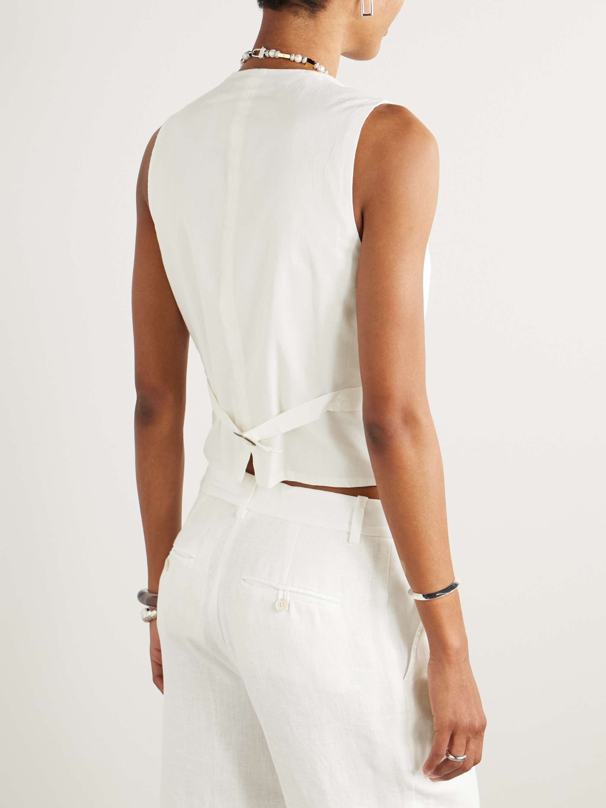 Pauline linen vest view
