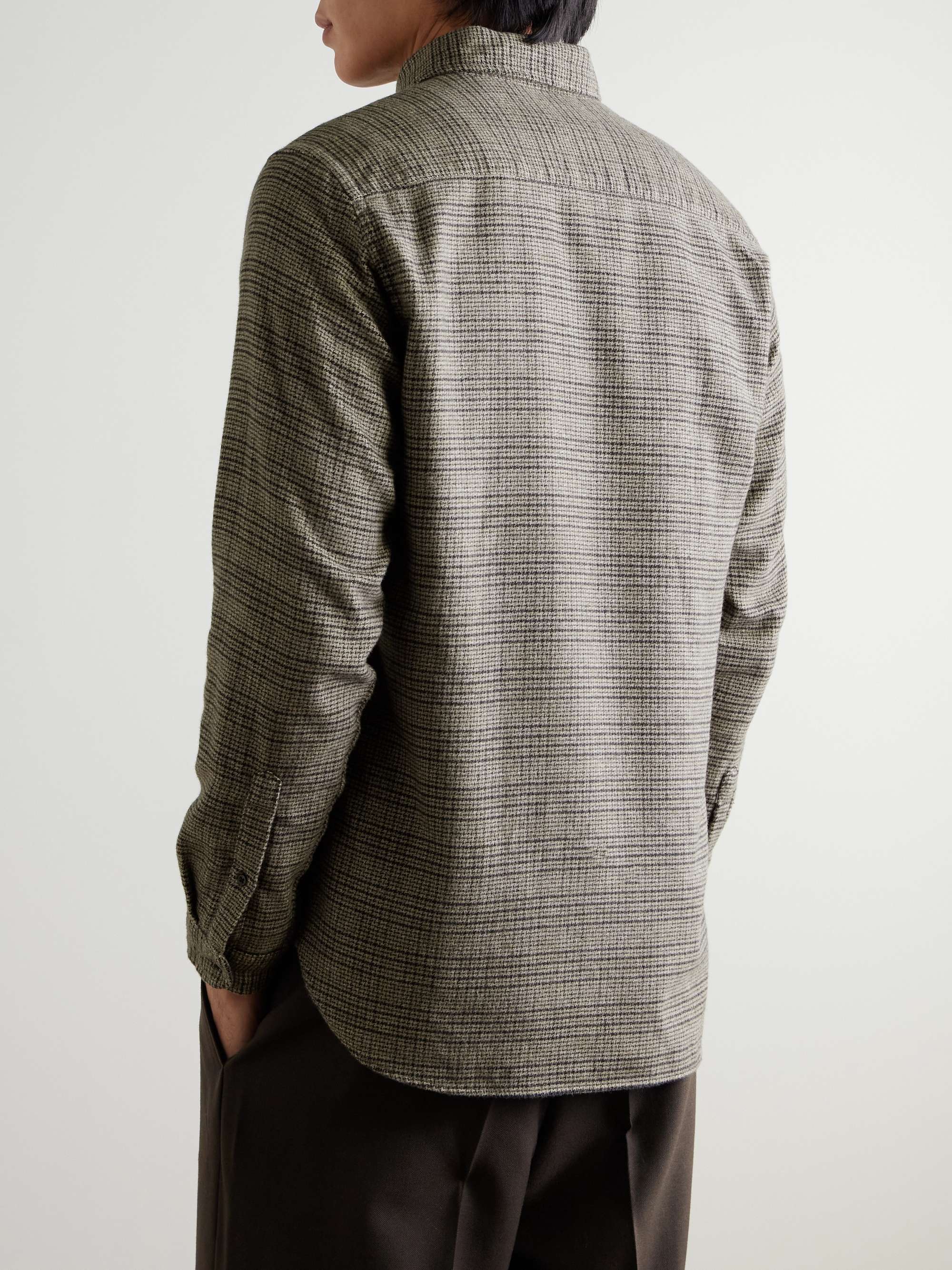 Brook Checked Organic Cotton-Flannel Shirt view