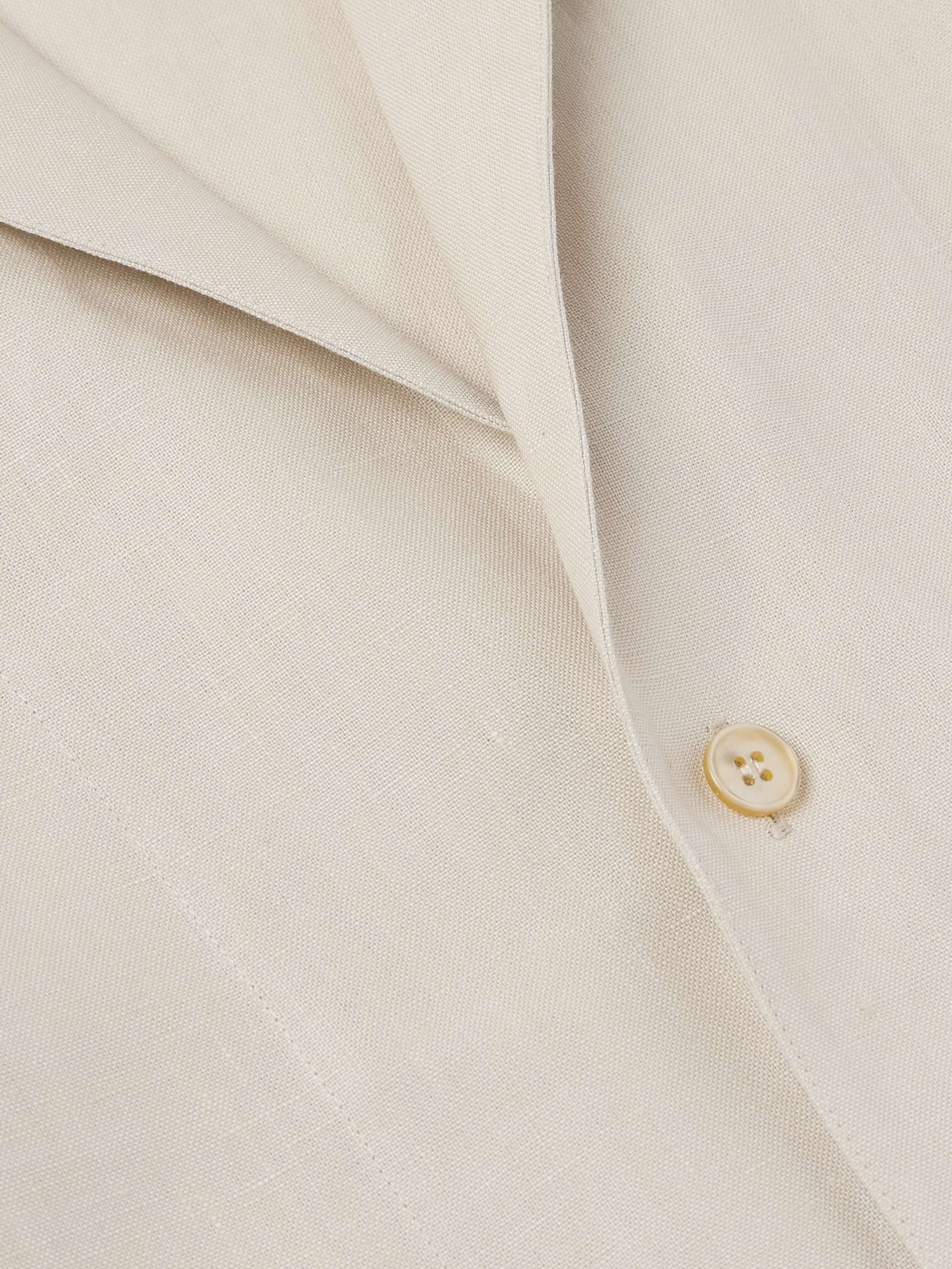 Camp-Collar Linen Shirt view