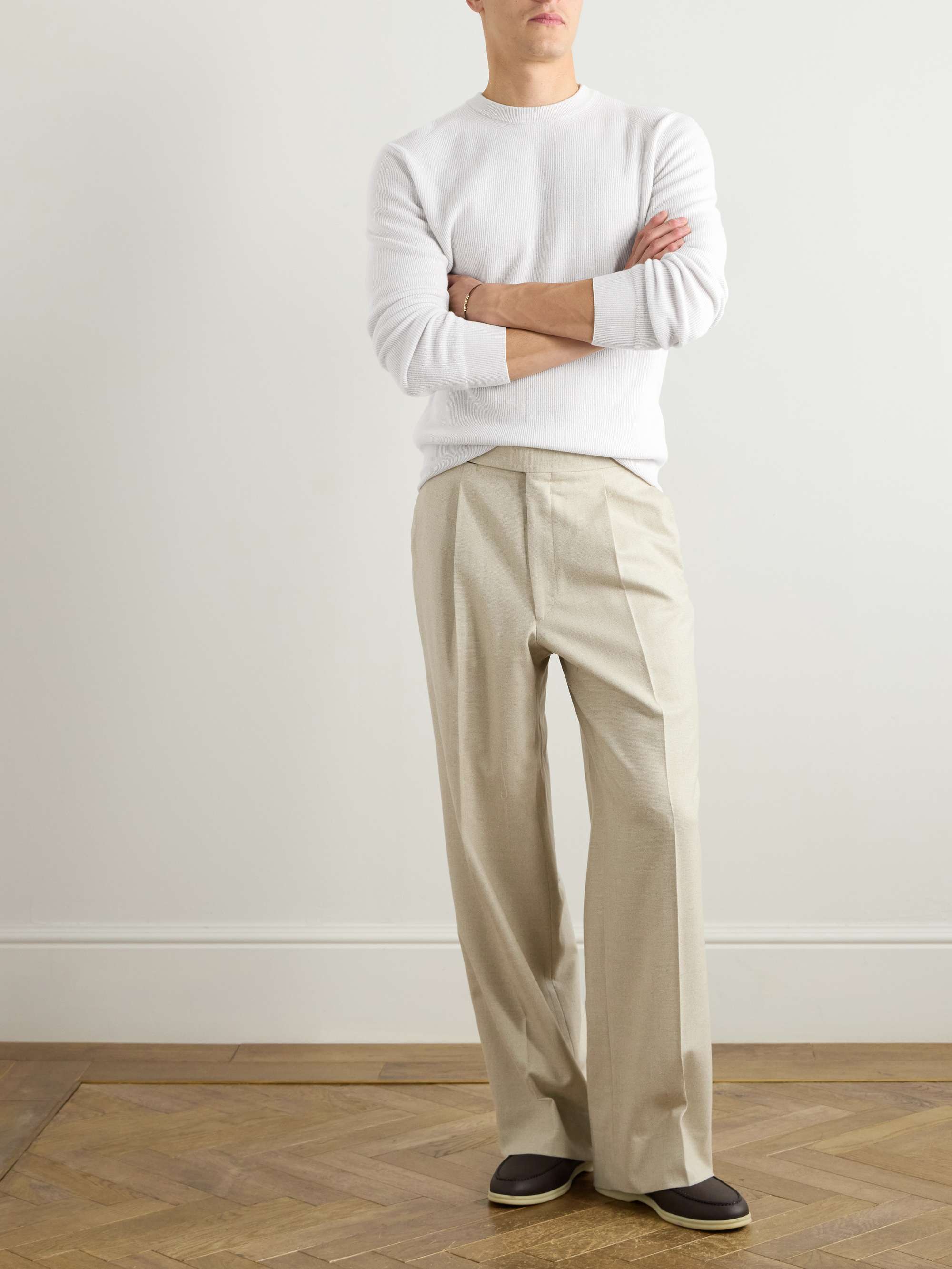 Ribbed Cashmere and Wool-Blend Sweater view