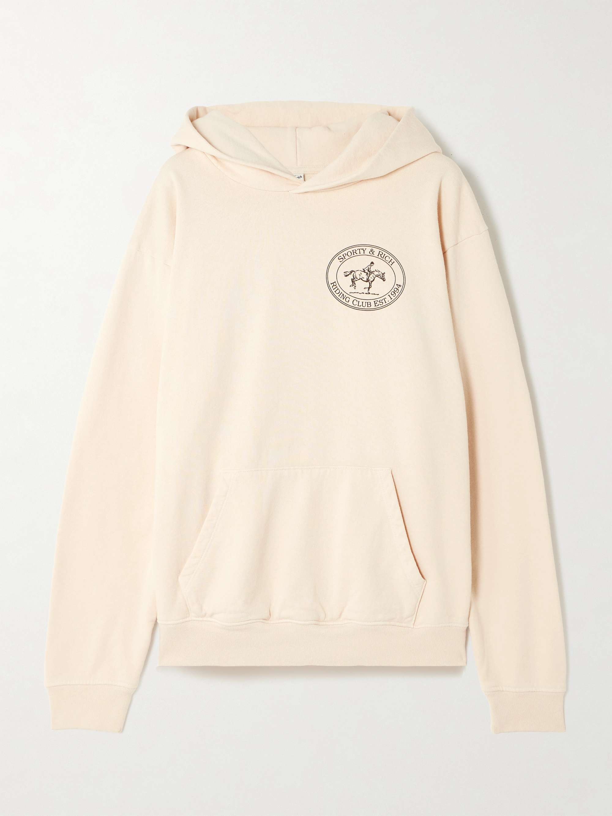 Riding Club printed cotton-jersey hoodie view