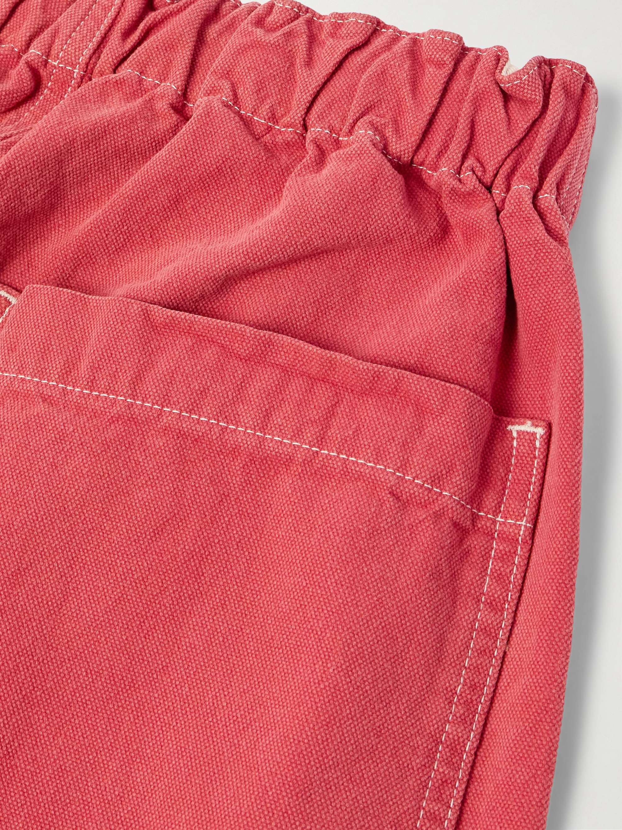 Panelled Cotton-Canvas Drawstring Trousers view