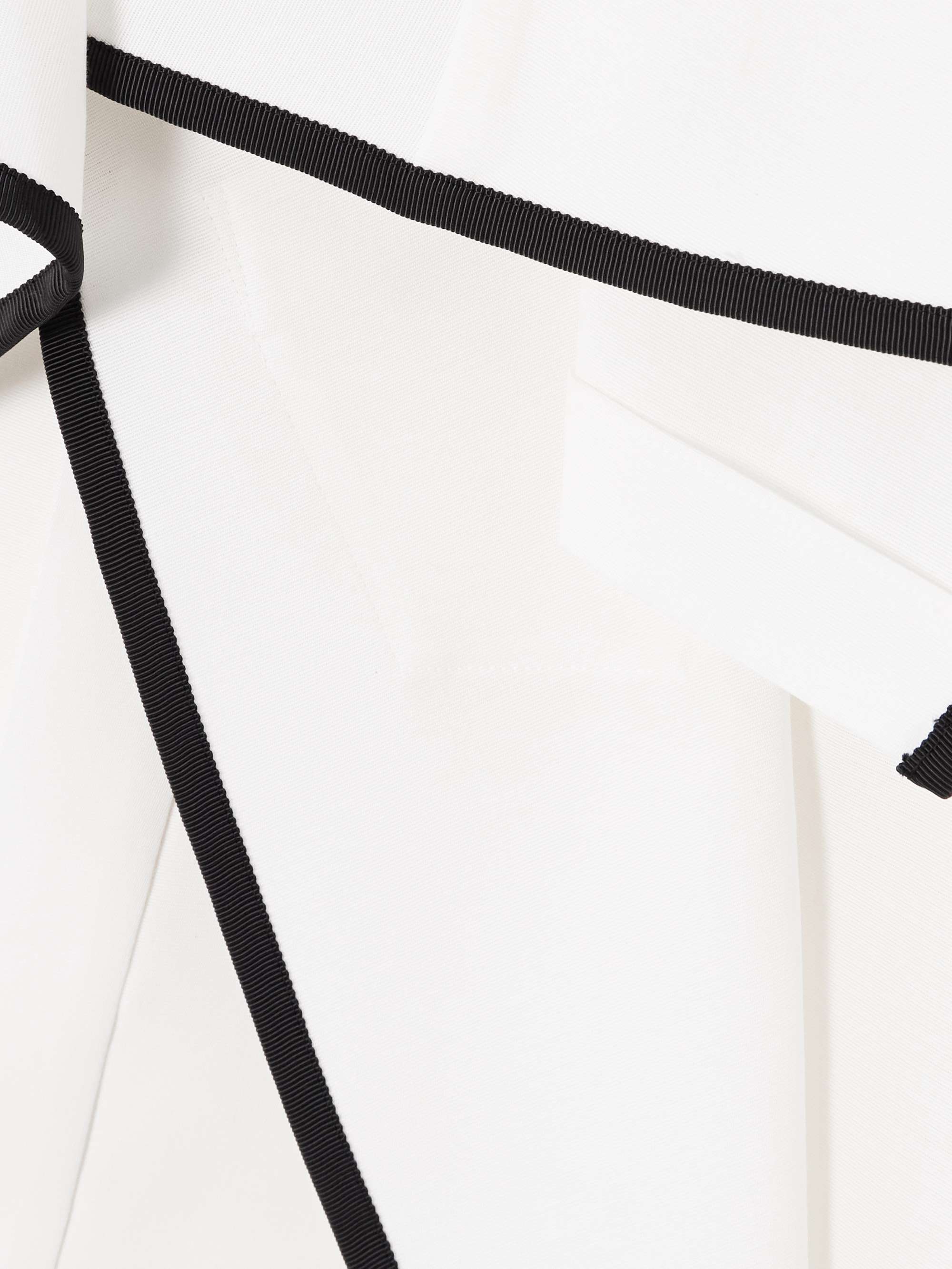 Paneled grosgrain-trimmed silk and cotton-blend shirt view